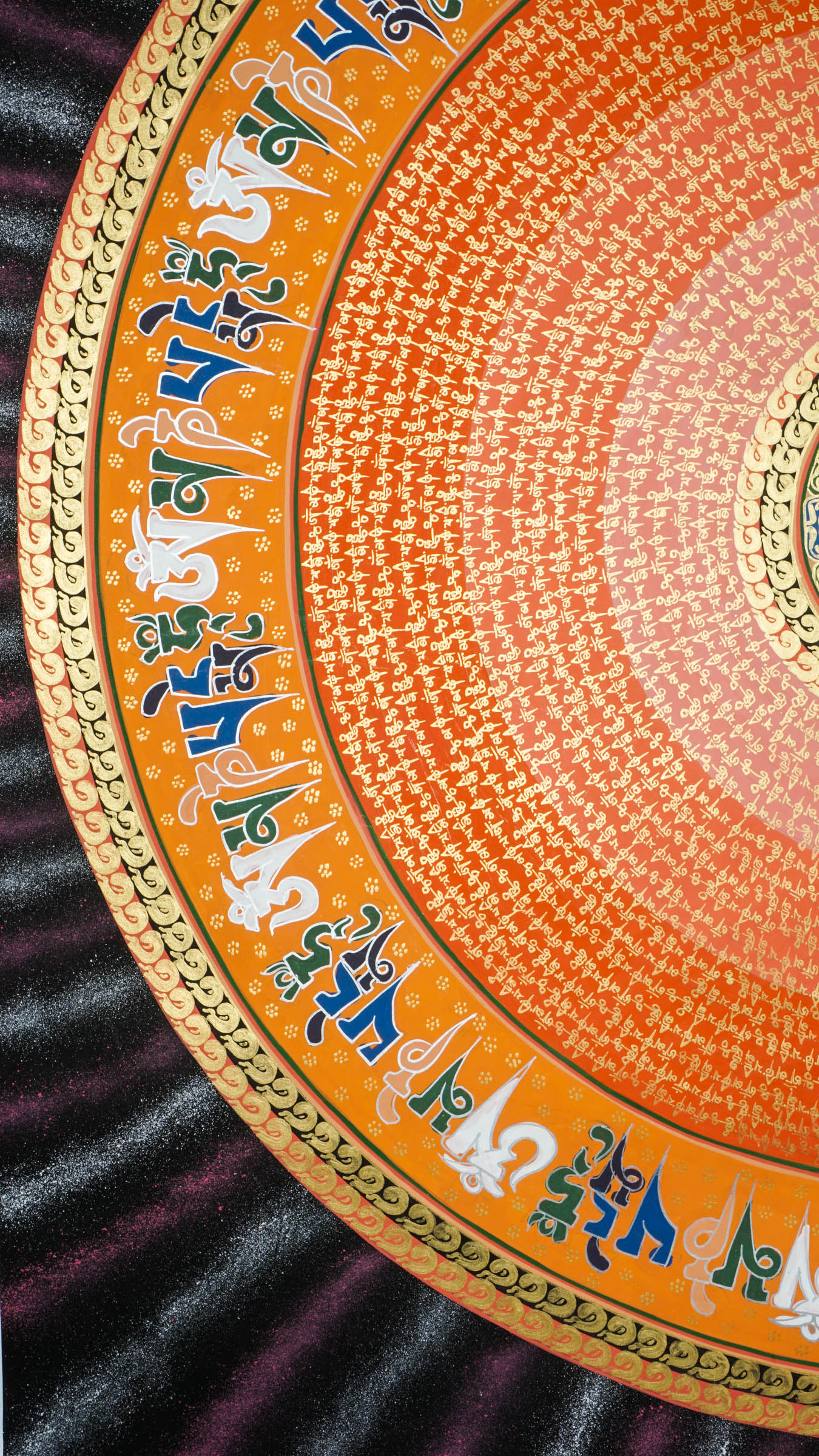 This Mantra Mandala Thangka blends sacred geometry with powerful Tibetan mantras, enhancing meditation and mindfulness. A beautiful symbol of harmony and inner peace, it’s perfect for any spiritual or sacred space.