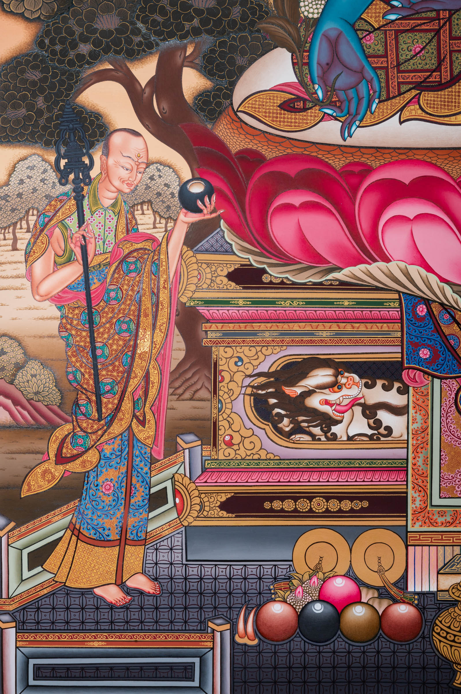 Medicine Buddha Thangka - a sacred hand thangka painting