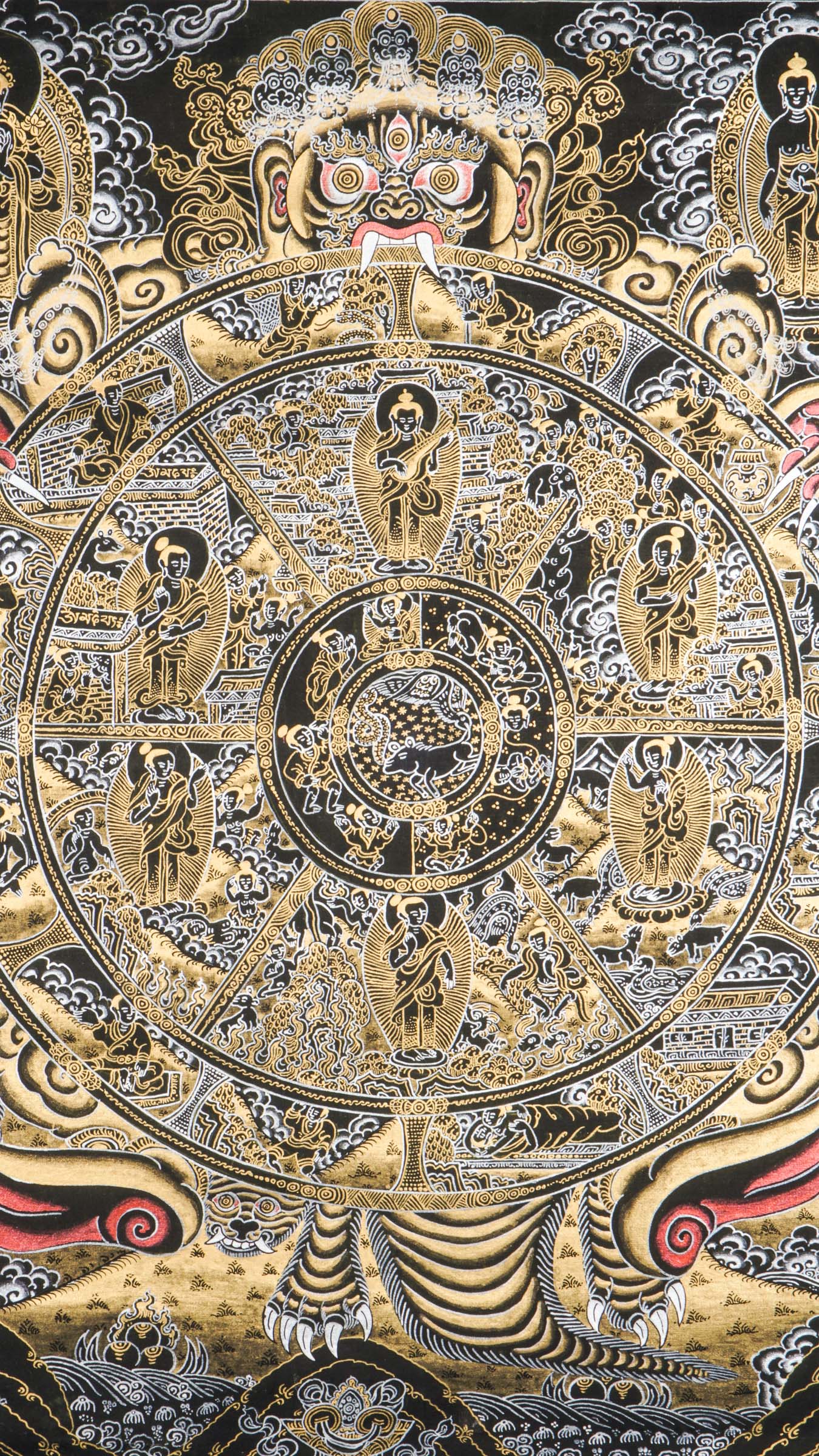 Wheel of Life Handmade Thangka