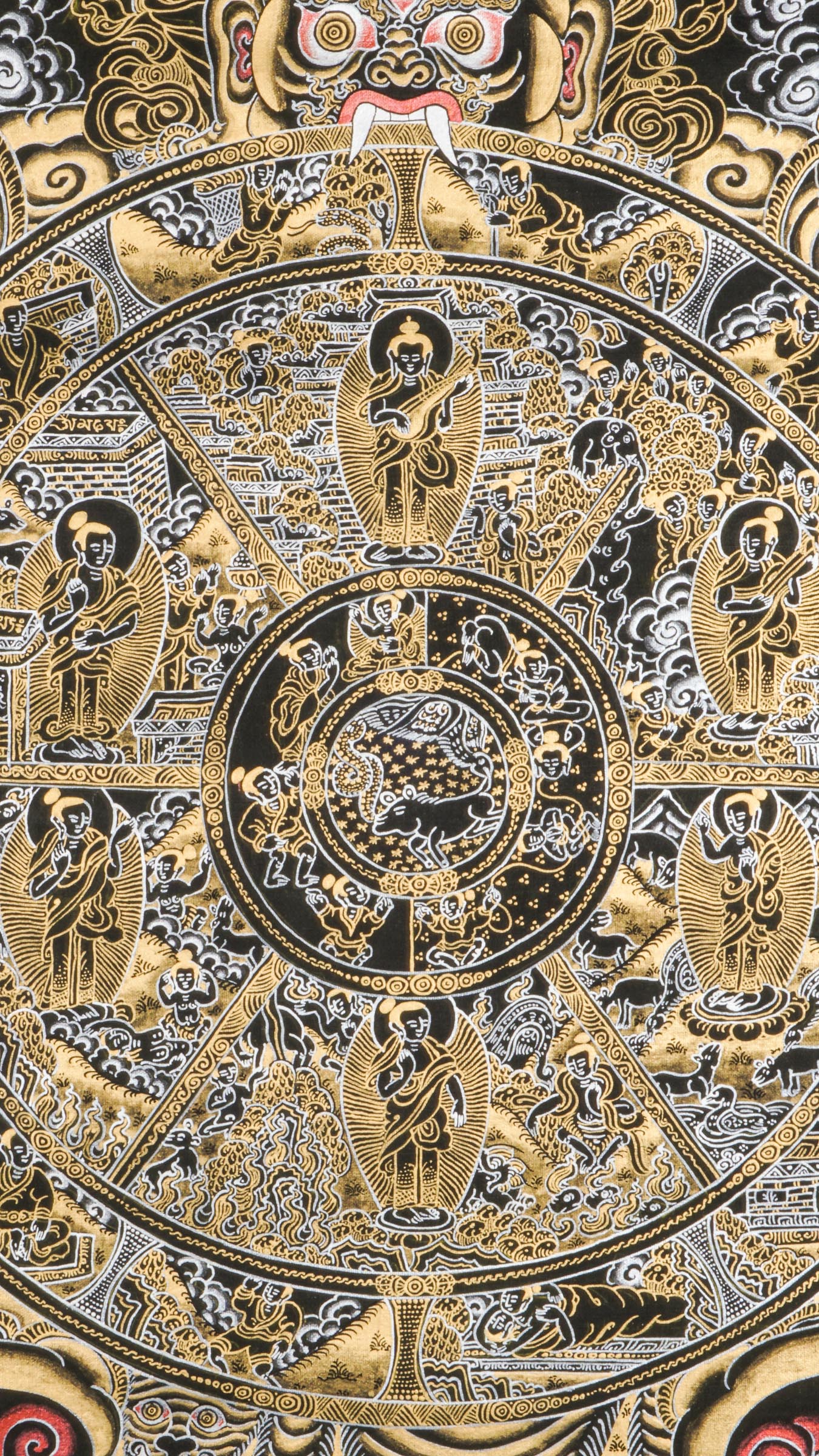 Wheel of Life Handmade Thangka