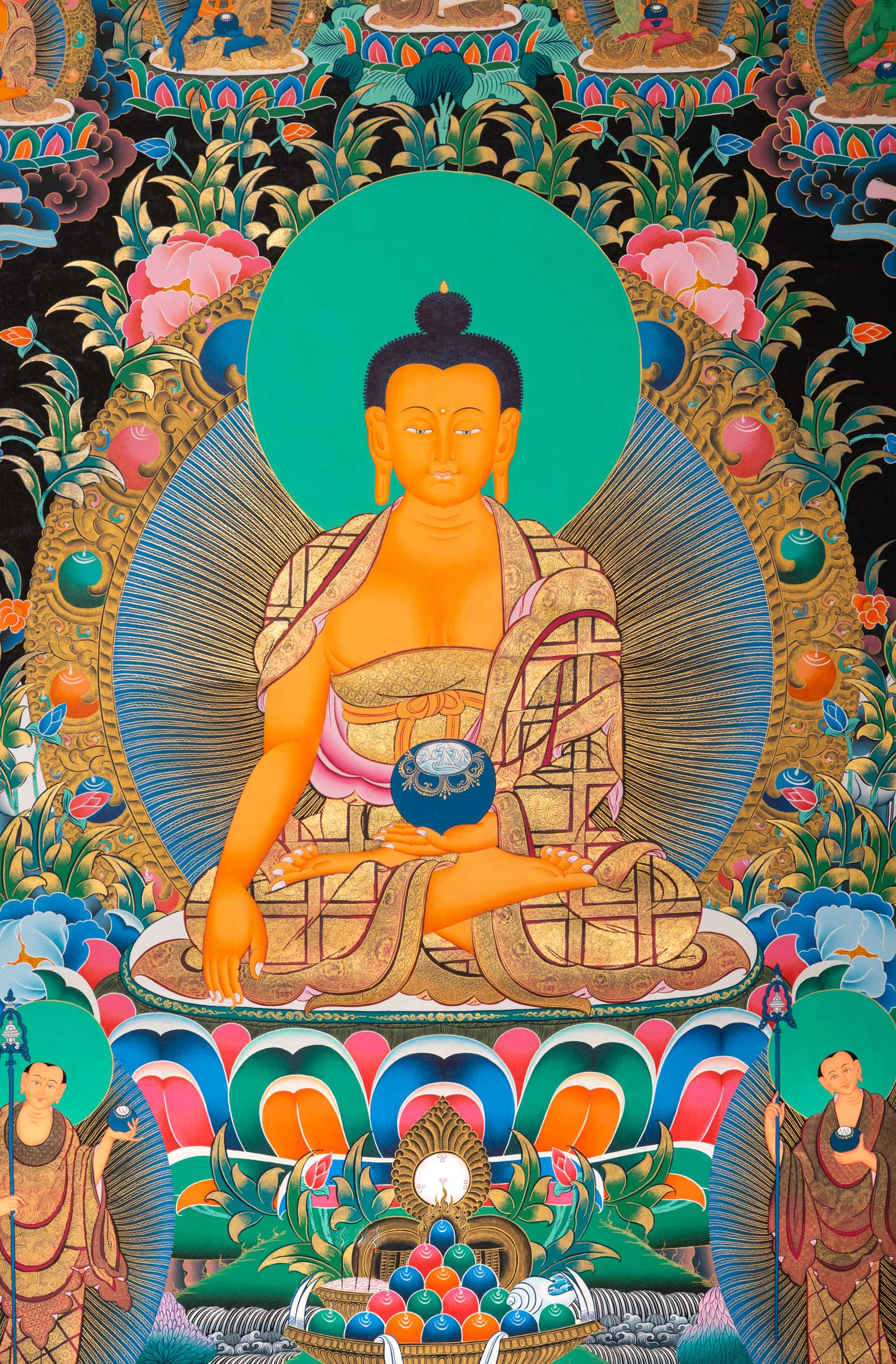 Shakyamuni Buddha Enlightenment - a traditional hand-painted artwork