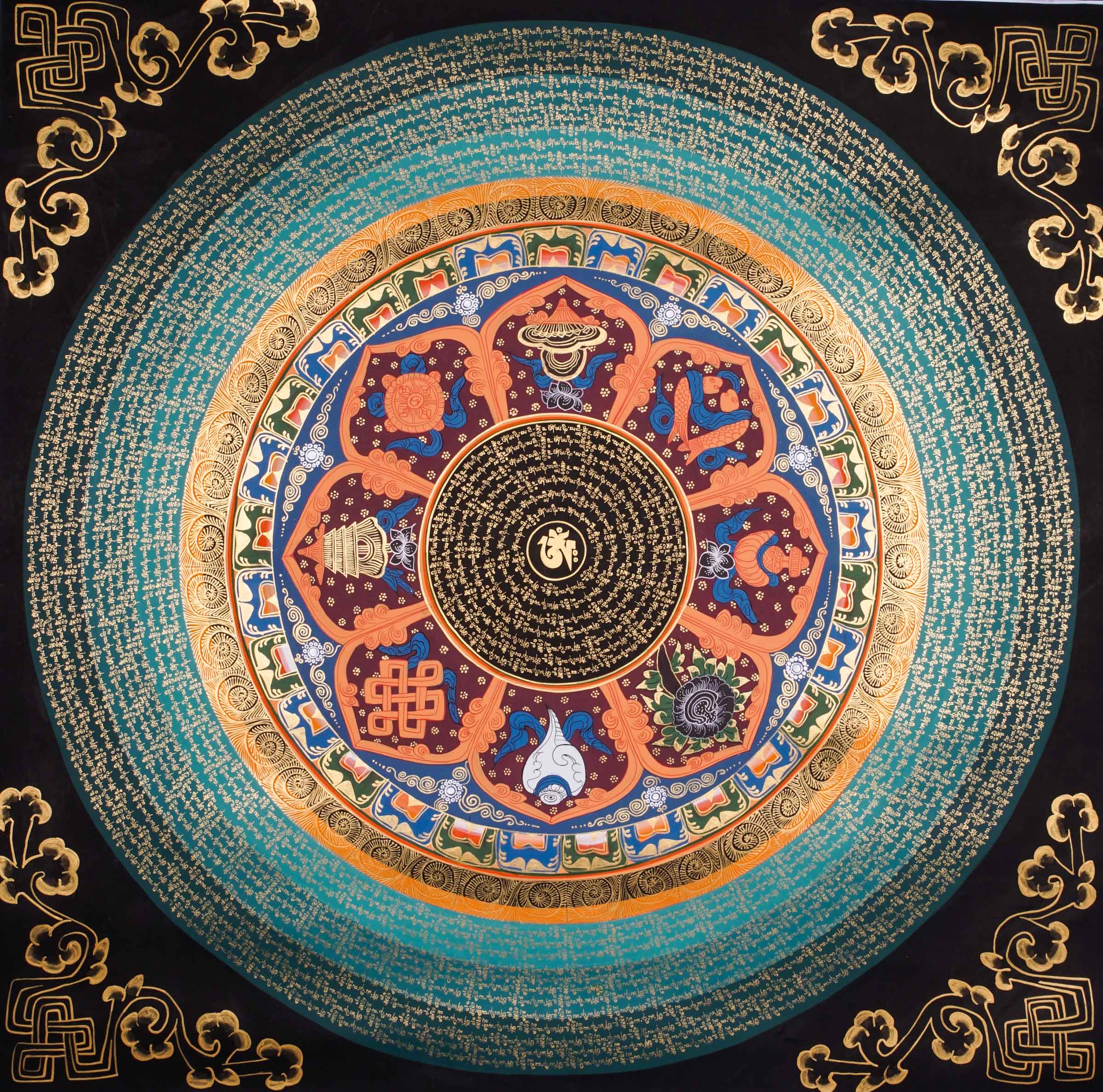 Experience the spiritual energy of our Mantra Mandala, blending ancient mantras like "Om Mani Padme Hum" with intricate mandala art. Hand-painted with care, it brings harmony, mindfulness, and spiritual growth while enhancing any space with calming beauty and elegance.