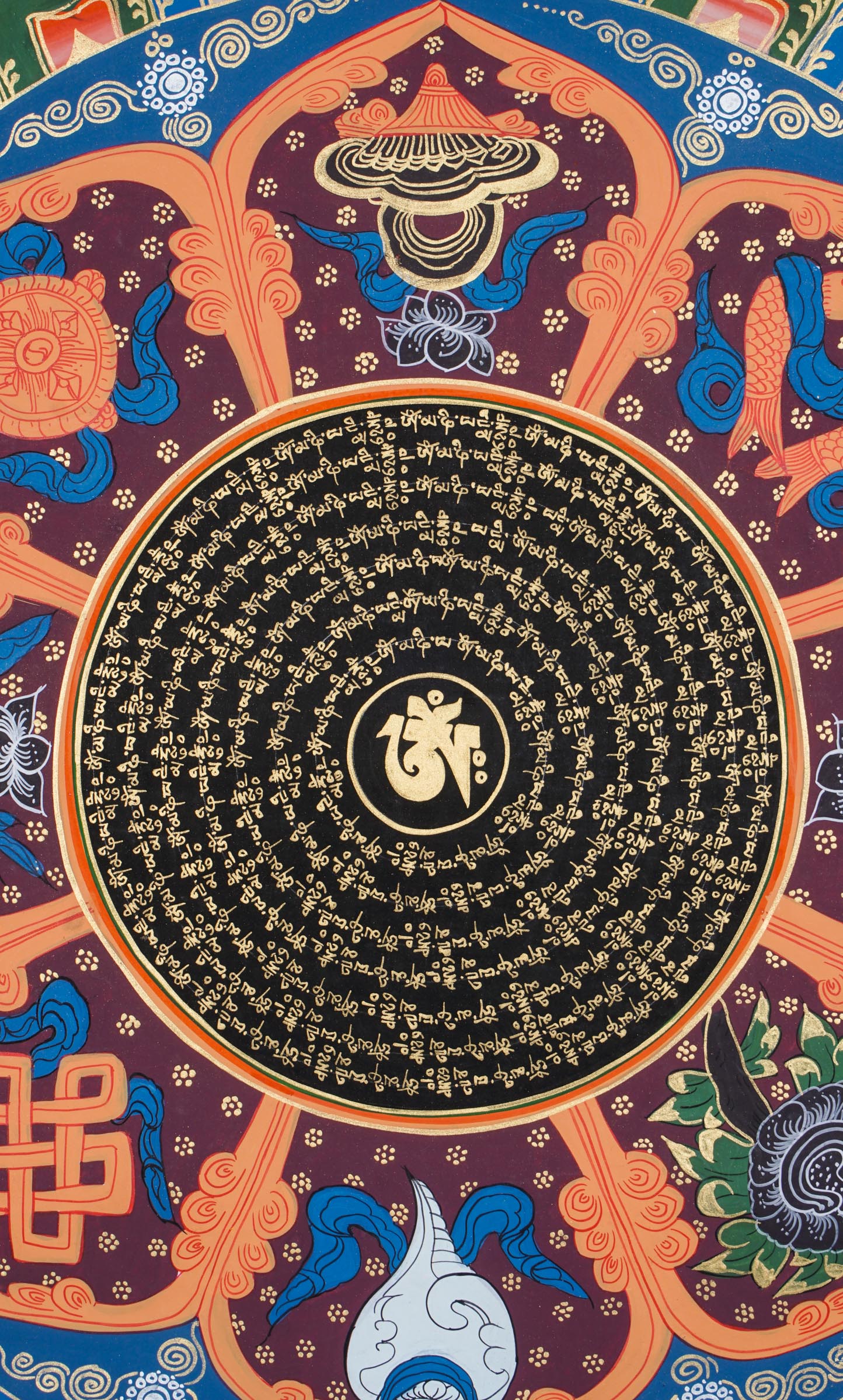 Experience the spiritual energy of our Mantra Mandala, blending ancient mantras like "Om Mani Padme Hum" with intricate mandala art. Hand-painted with care, it brings harmony, mindfulness, and spiritual growth while enhancing any space with calming beauty and elegance.