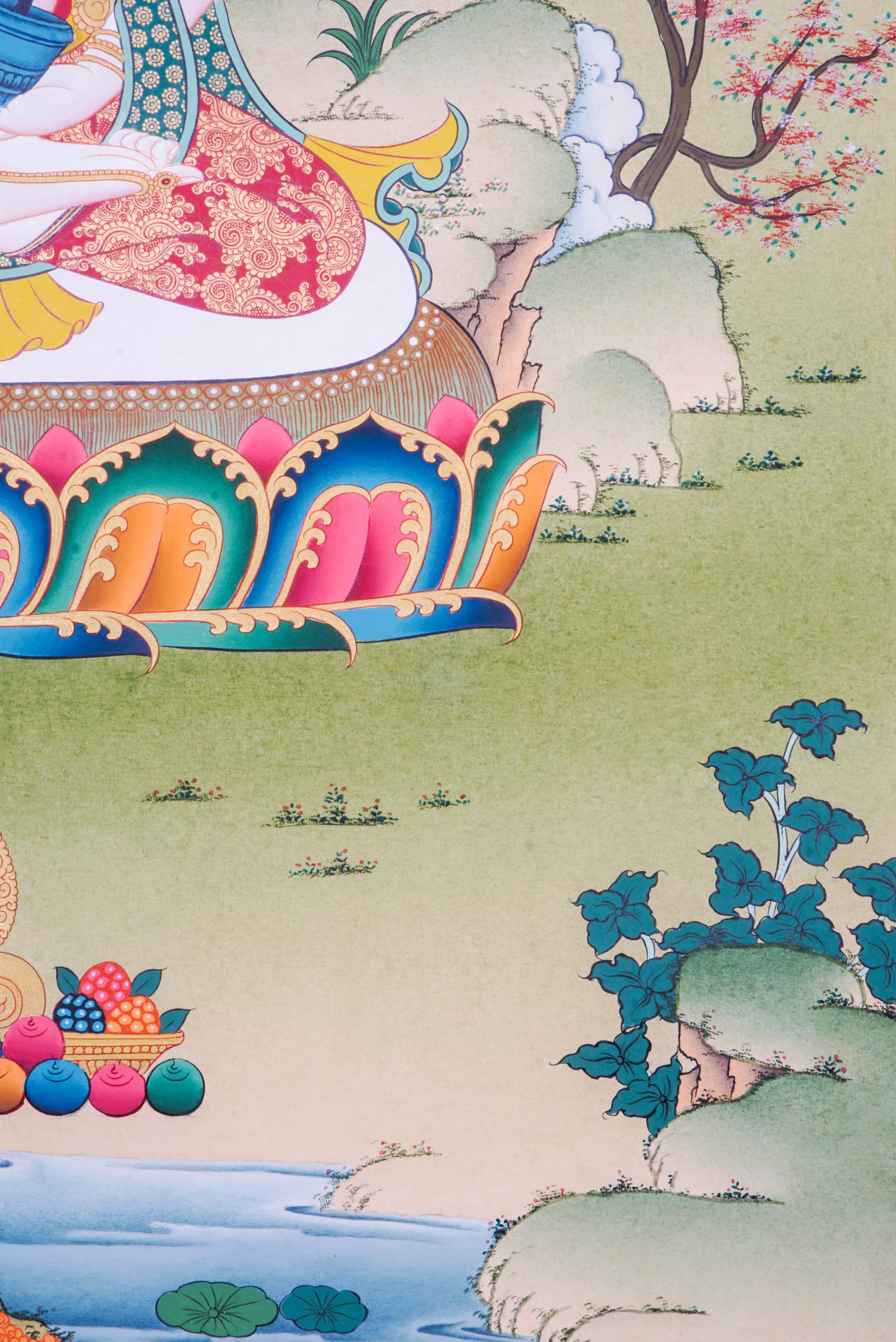The Vajrasattva Thangka Painting symbolizes purification in Tibetan Buddhism, uniting wisdom and compassion through detailed, hand-painted artistry. A powerful piece for spiritual clarity and cleansing.