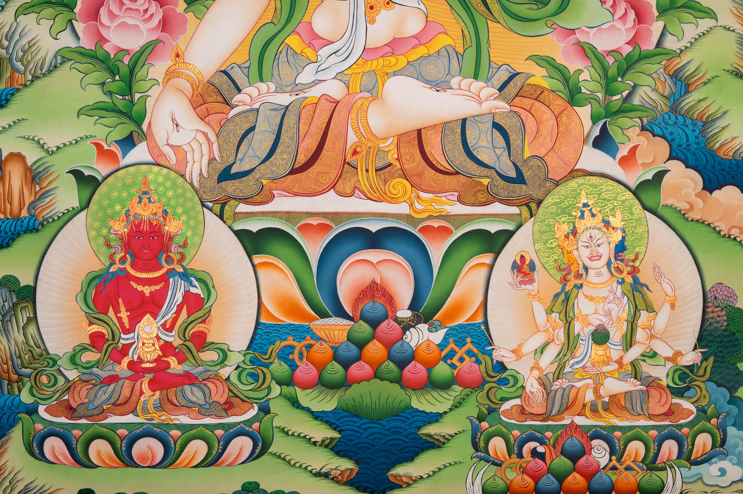 White Tara Thangka - a beautiful hand-painted sacred artwork