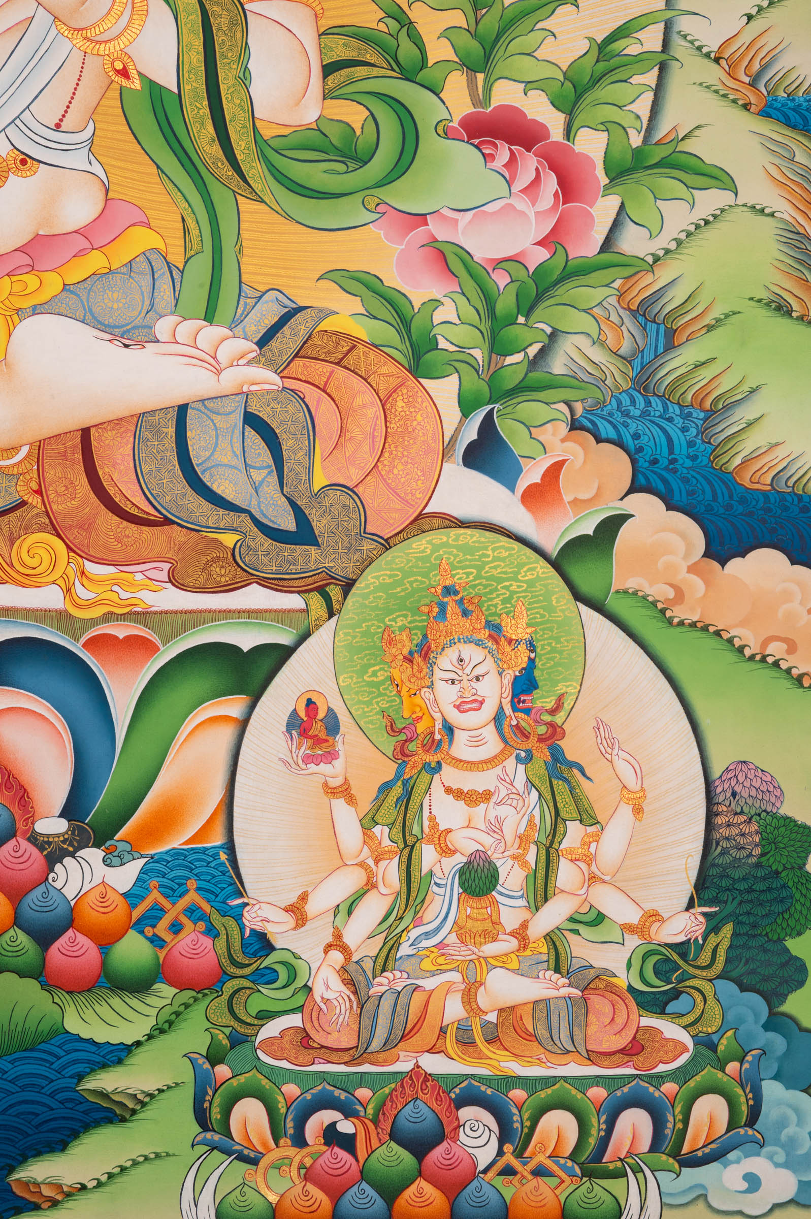 White Tara Thangka - a beautiful hand-painted sacred artwork