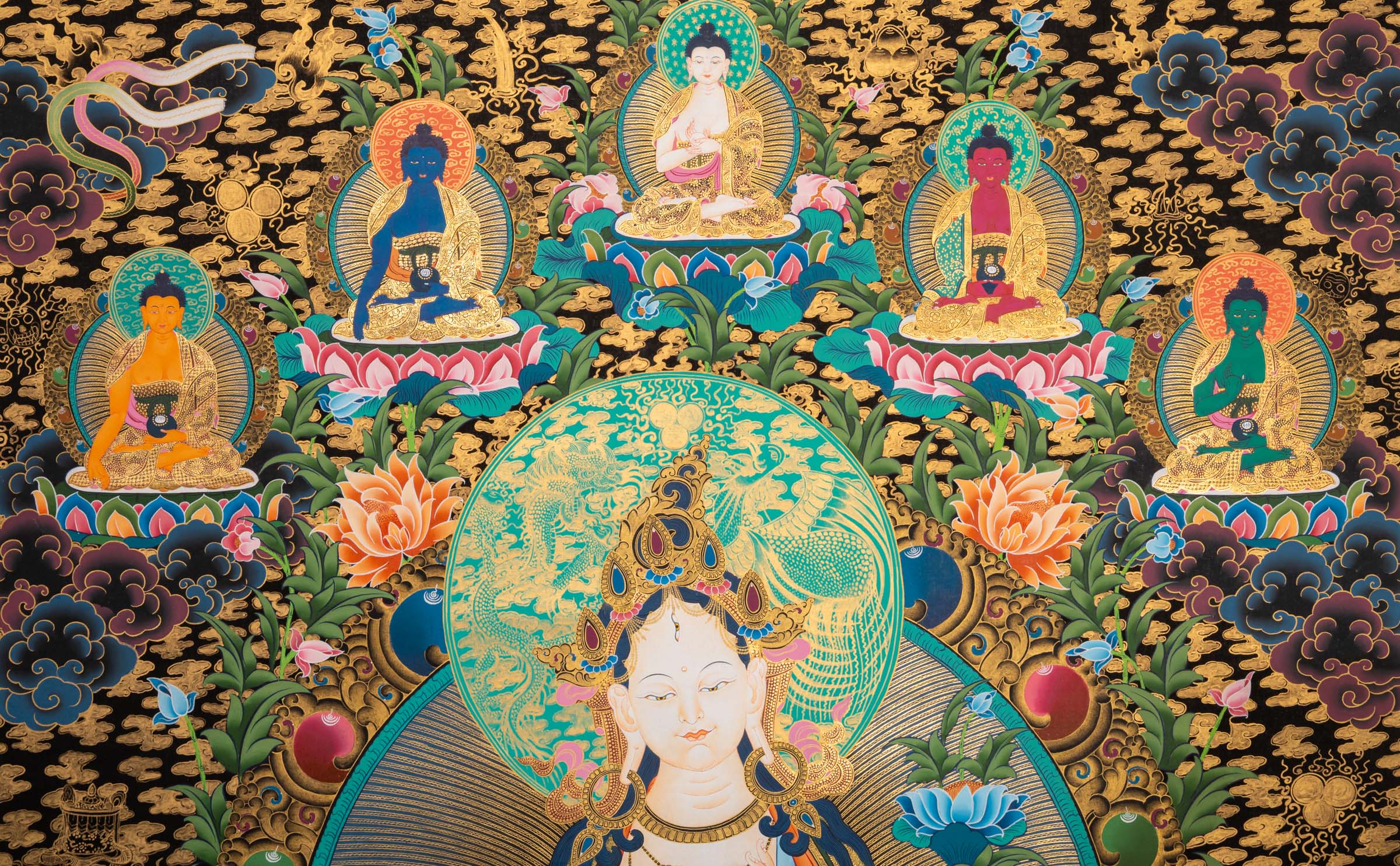 White Tara Thangka - a hand-painted spiritual artwork