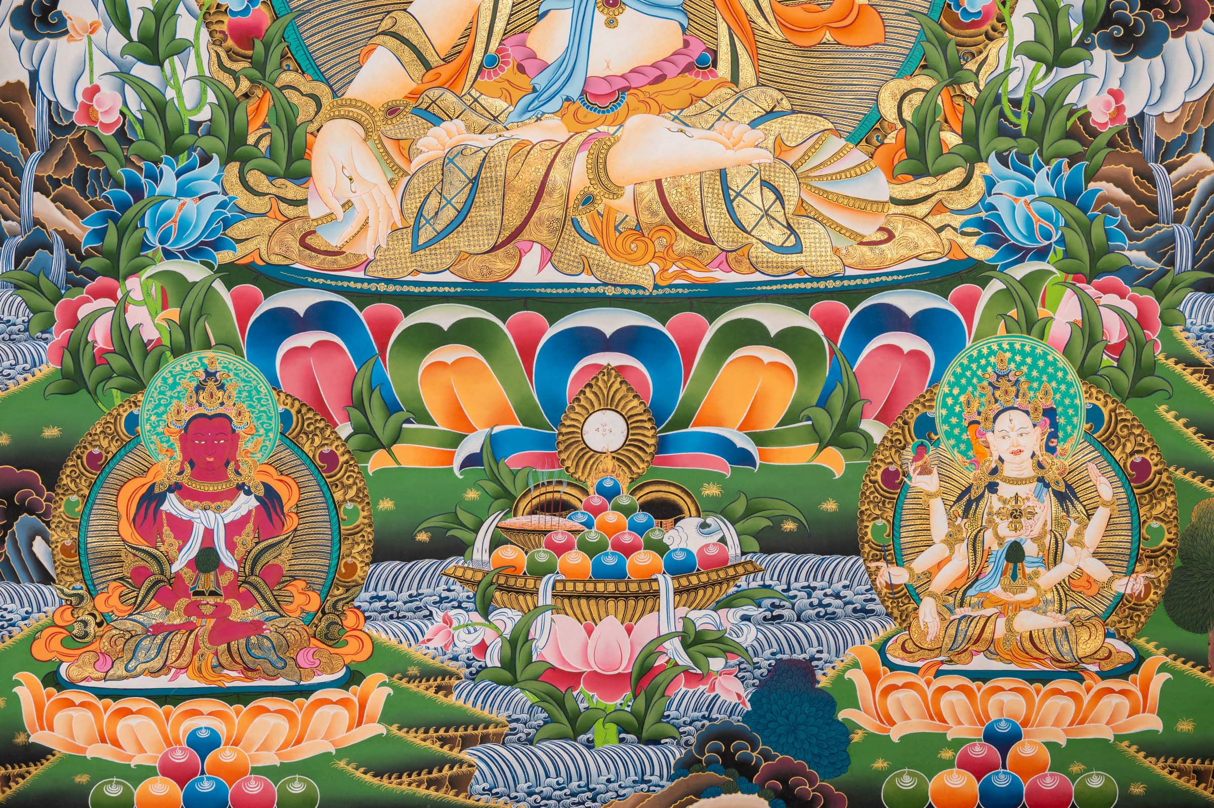 White Tara Thangka - a hand-painted spiritual artwork