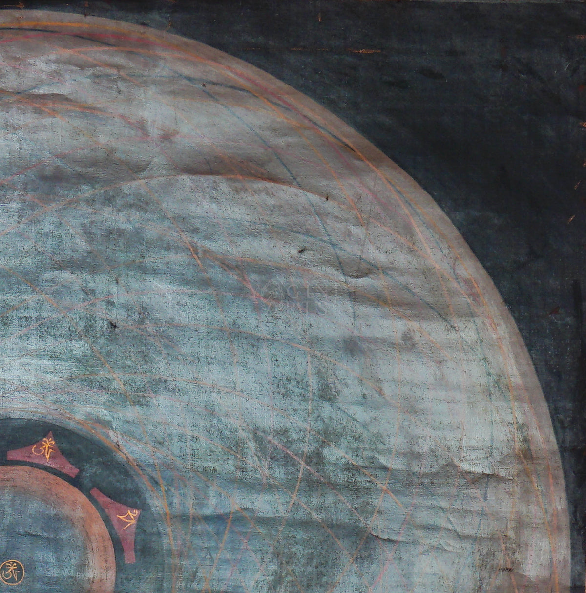 Antique Cosmos Mandala Thangka Painting – Tibetan Buddhist Art