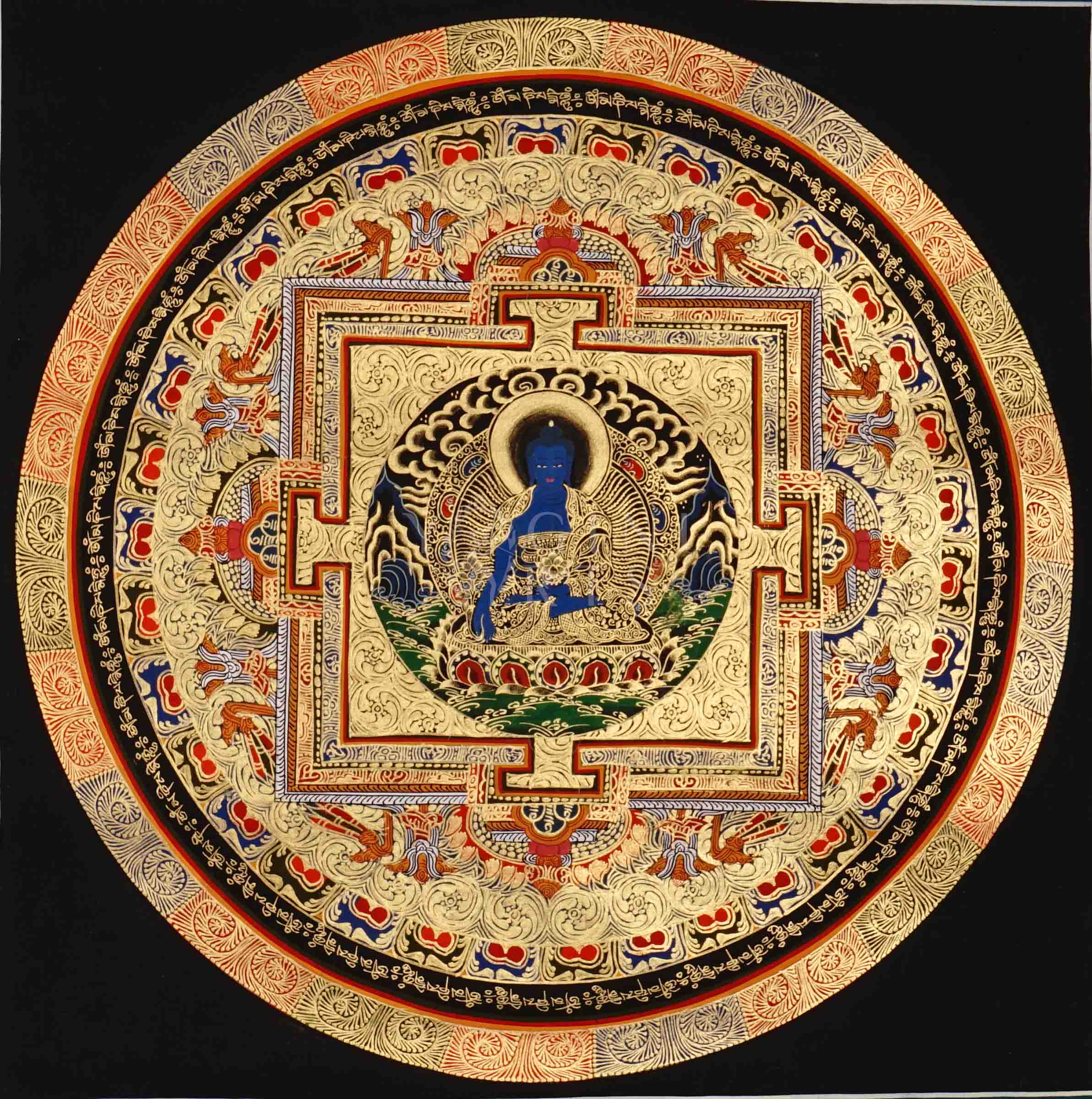チベット医学 曼荼羅画集 The Buddha's Art of Healing Medicine Buddha Mandala Thangka | Tibetan Healing Art