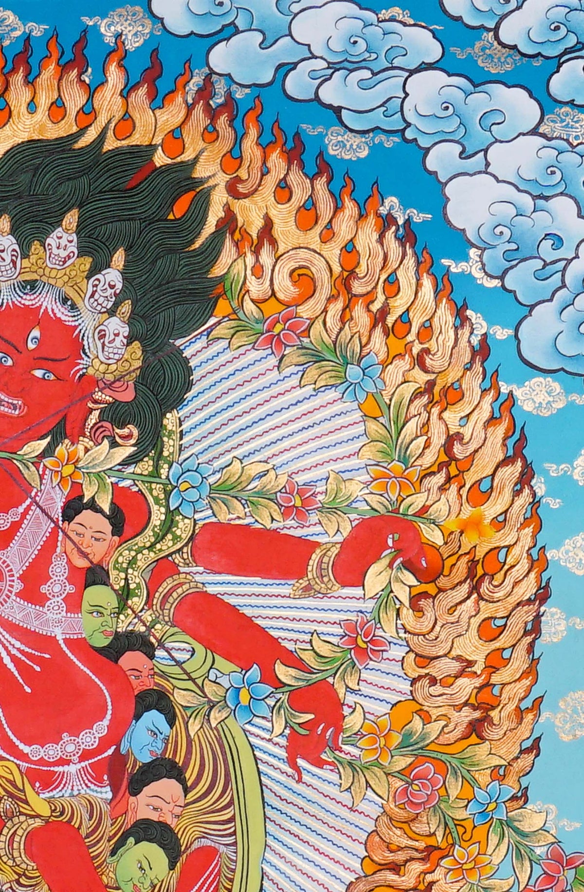 Kurkulla Tibetan Buddhist Thangka painting hand painted in Nepal