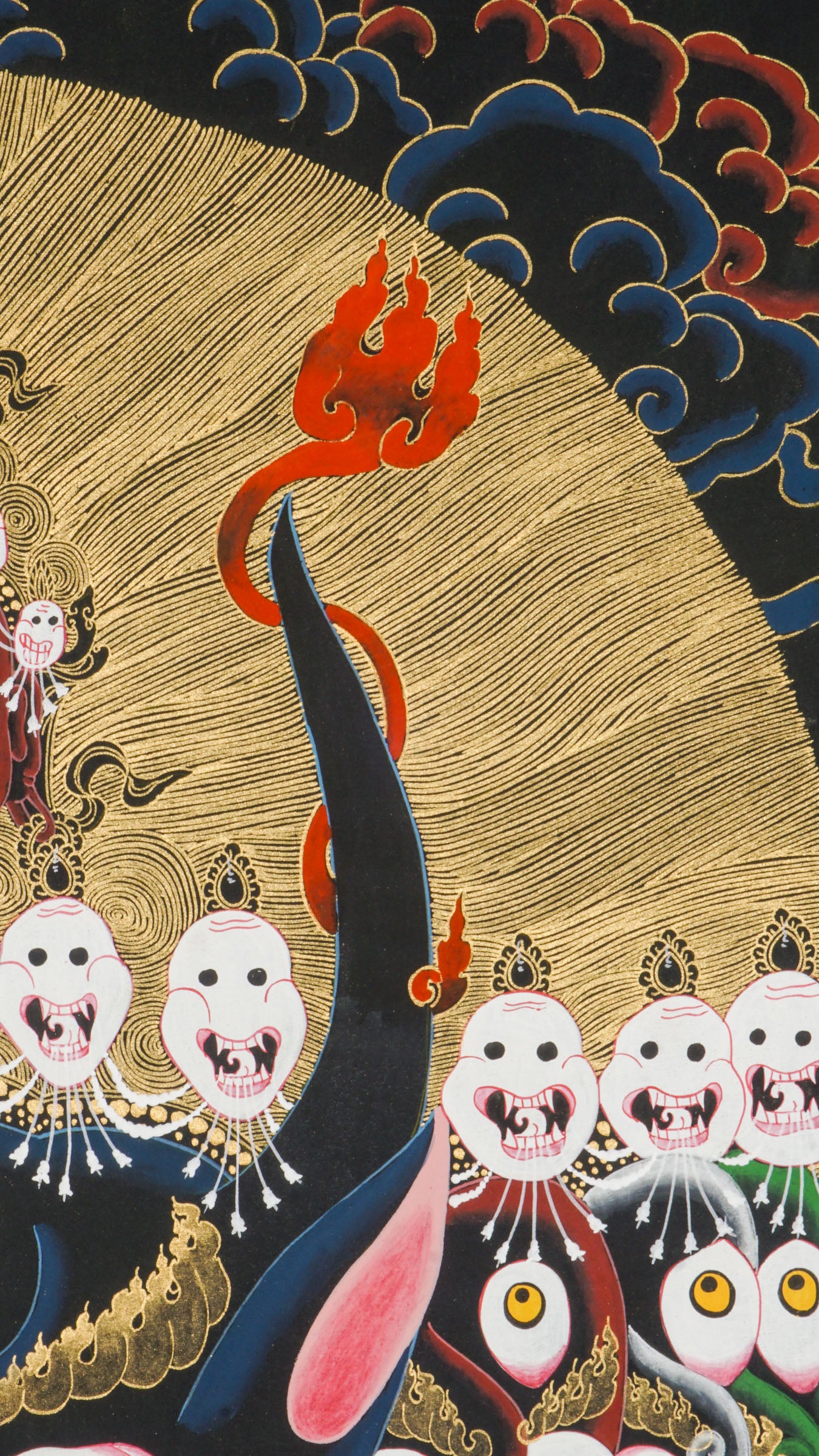 Yamantaka Head Thangka Painting