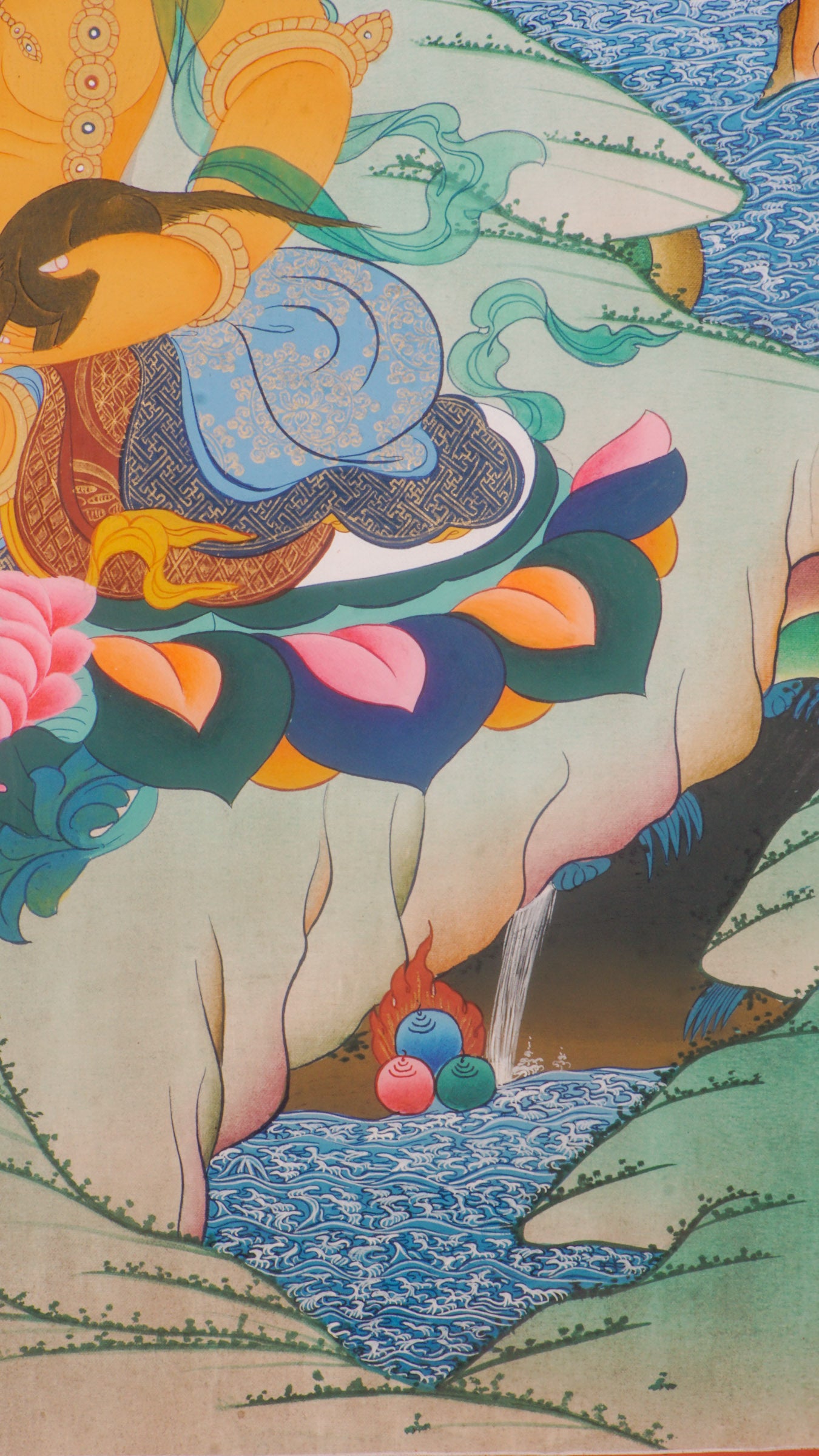 Zambala Thangka is a Tibetan Buddhist thangka of the wealth deity Zambala, symbolizing prosperity, success, and protection.