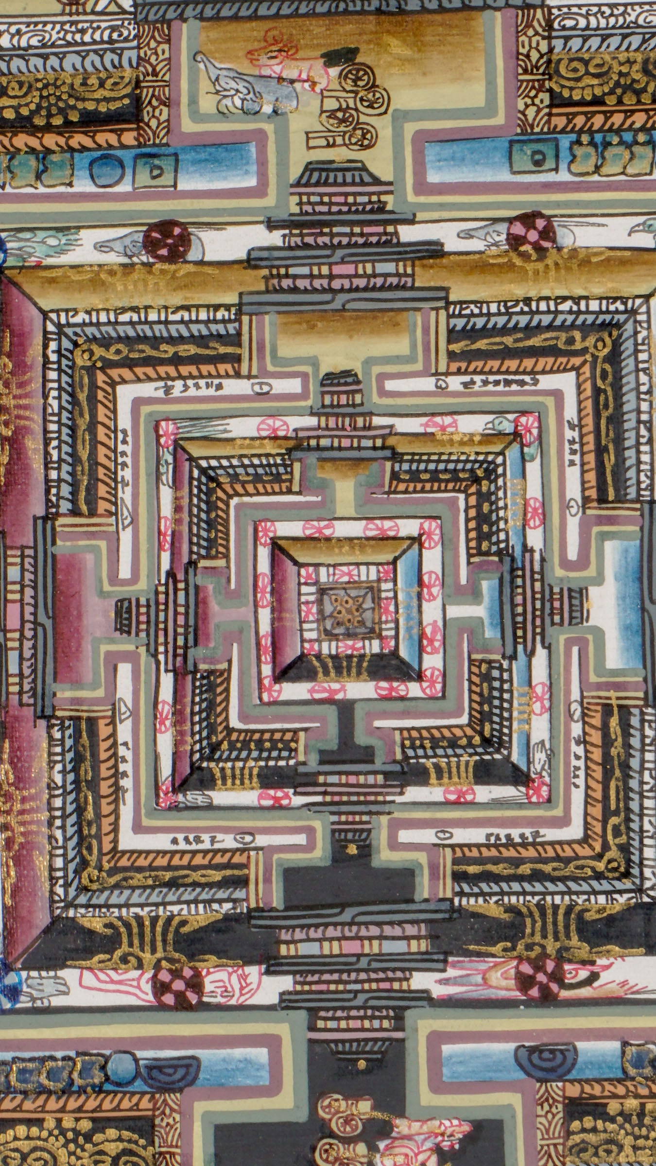 This Kalachakra Mandala Thangka is a Tibetan Buddhist thangka that represents the Kalachakra tantra through detailed mandala design. It supports meditation, spiritual focus, and serves as a genuine thangka for sacred or personal spaces.