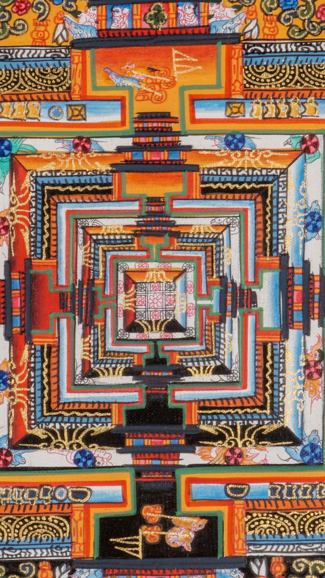 The Kalachakra Mandala Thangka is a traditional Tibetan thangka that represents the Wheel of Time, combining Buddhist philosophy, cosmology, and meditation. Hand-painted with symbolic geometry and sacred meaning, this Buddhist thangka is ideal for spiritual practice, creating a meditation space, or collecting genuine Tibetan art.