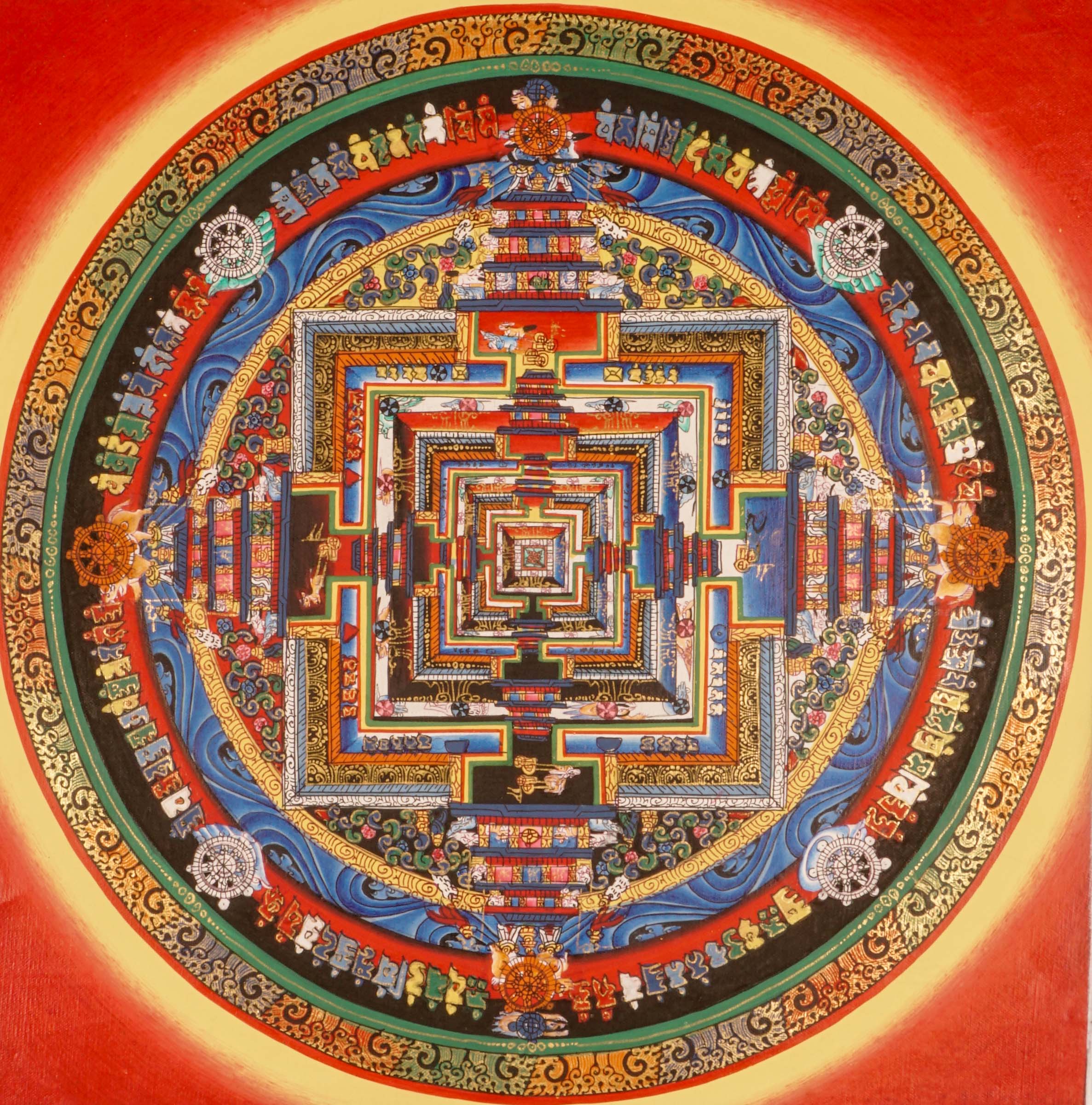 Kalachakra Mandala Thangka is a traditional Tibetan thangka representing Buddhist teachings and meditation. Perfect for sacred decor, it supports mindfulness and spiritual growth.