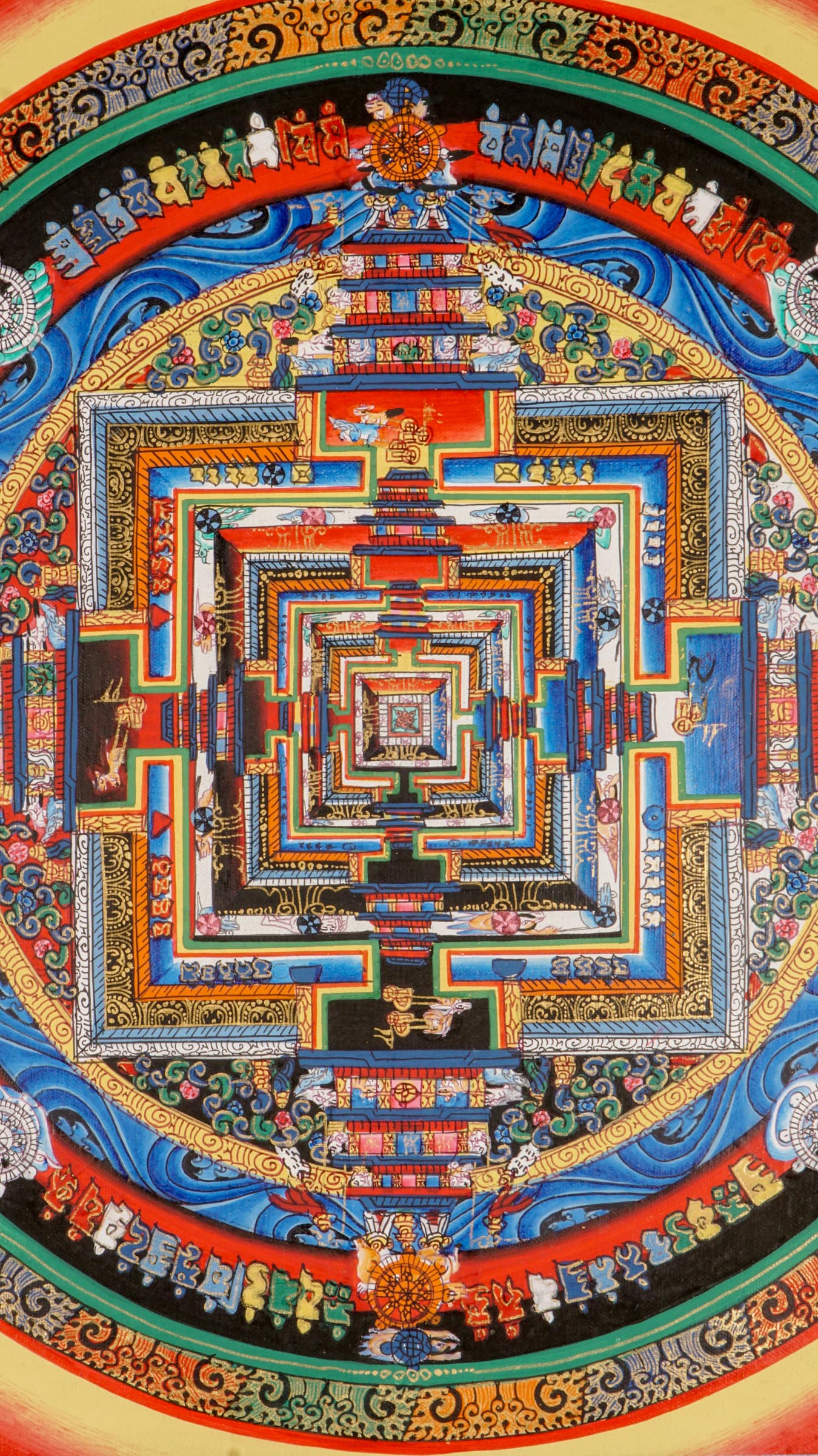 Kalachakra Mandala Thangka is a traditional Tibetan thangka representing Buddhist teachings and meditation. Perfect for sacred decor, it supports mindfulness and spiritual growth.