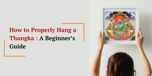 A step-by-step guide on how to hang a Thangka painting