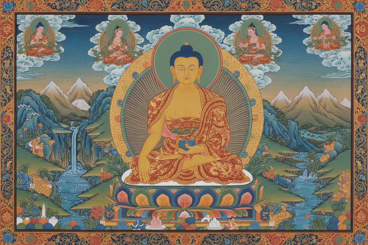 Understanding Shakyamuni Buddha in Thangka Painting