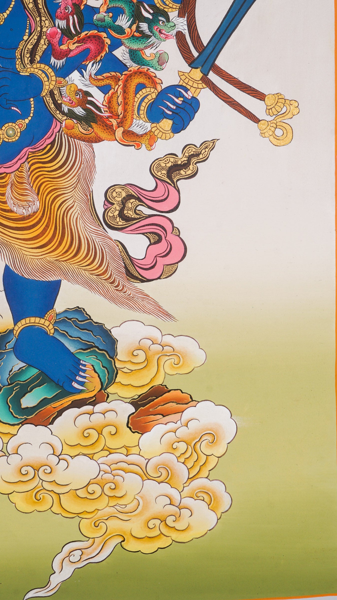 Akash Bhairav Thangka : a sacred artwork which  serves as a powerful tool for meditation, prayer, and rituals .