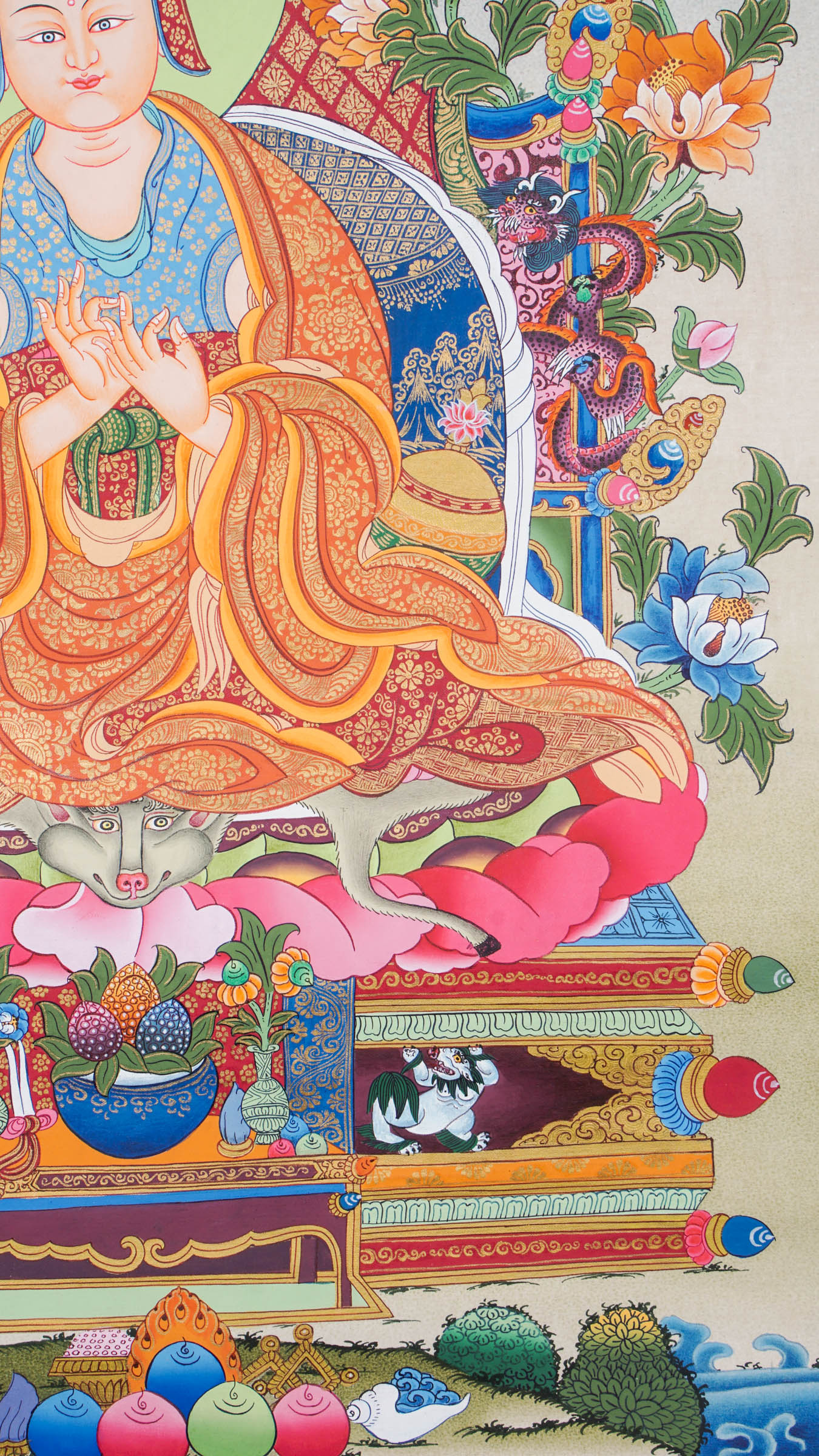 Tibetan Buddhist artwork depicting the esteemed master Atisha Dipankara Shrijnana.