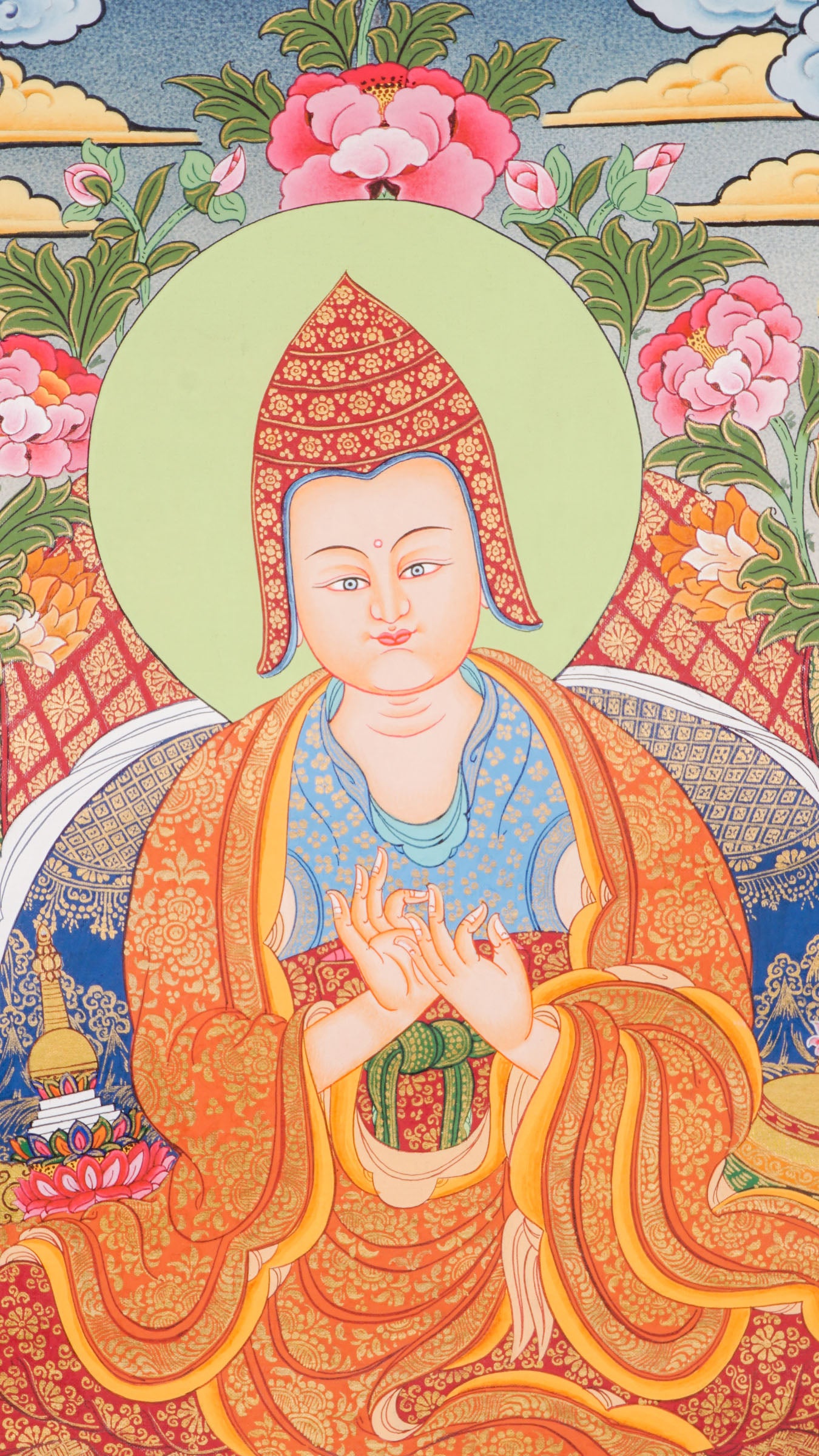 Tibetan Buddhist artwork depicting the esteemed master Atisha Dipankara Shrijnana.
