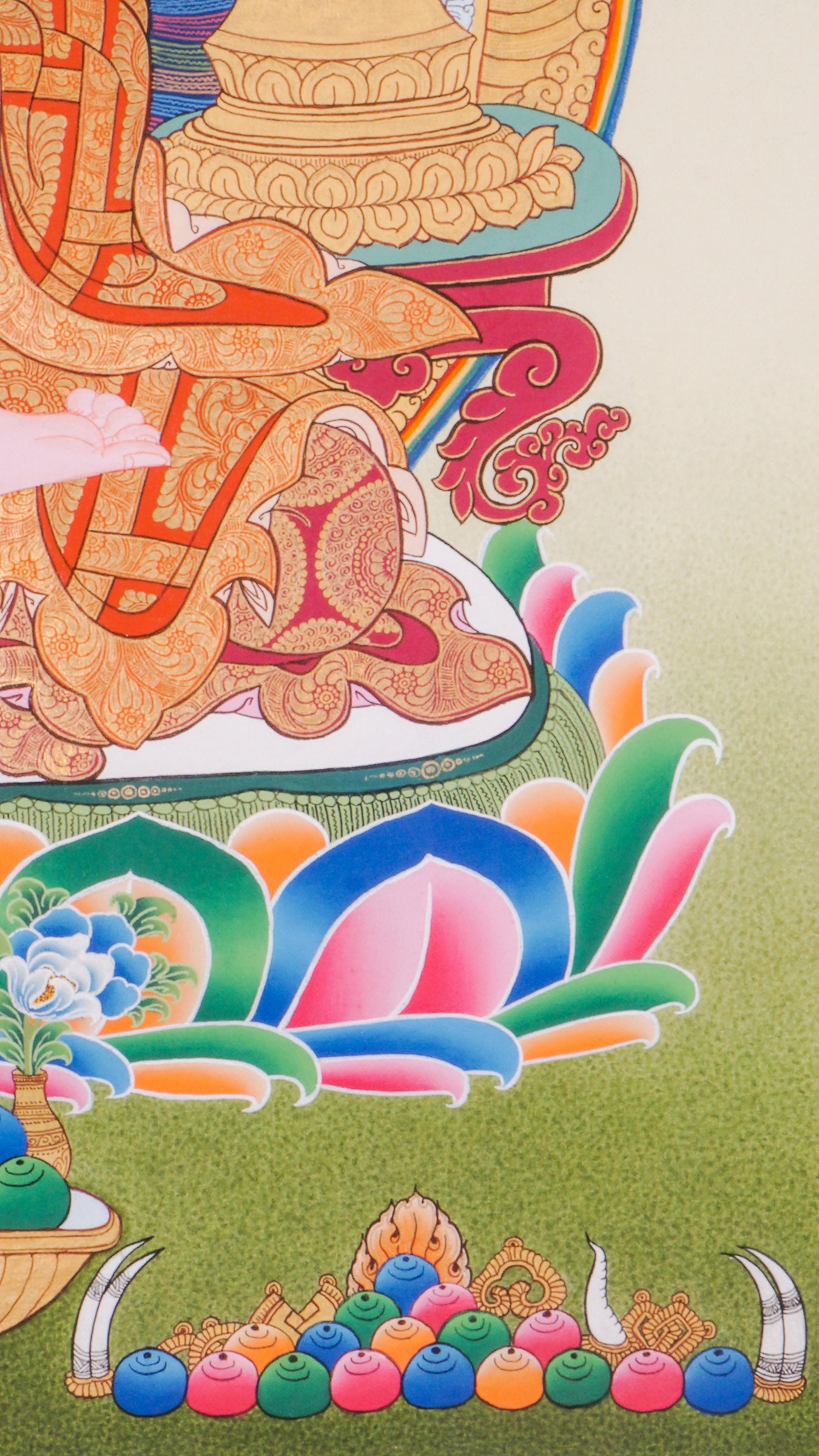The Atisha Thangka - a finely hand-crafted art representing the great Buddhist master Atisha Dipamkara Shrijnana