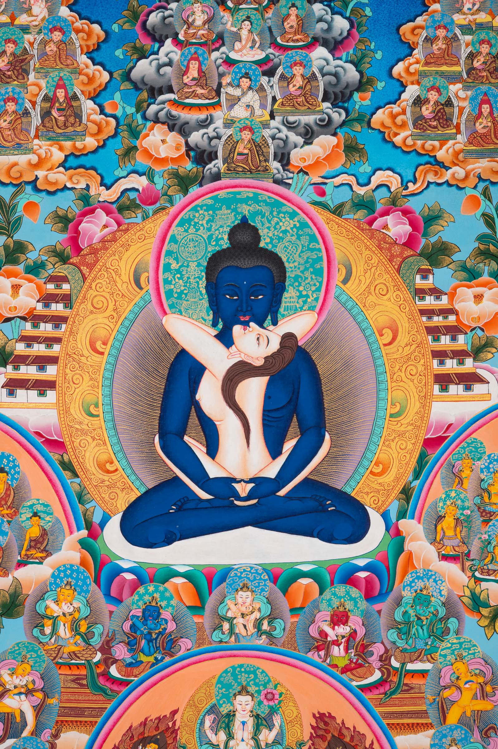 The Buddha Shakti Choskini Thangka - an exceptional hand-painted artwork