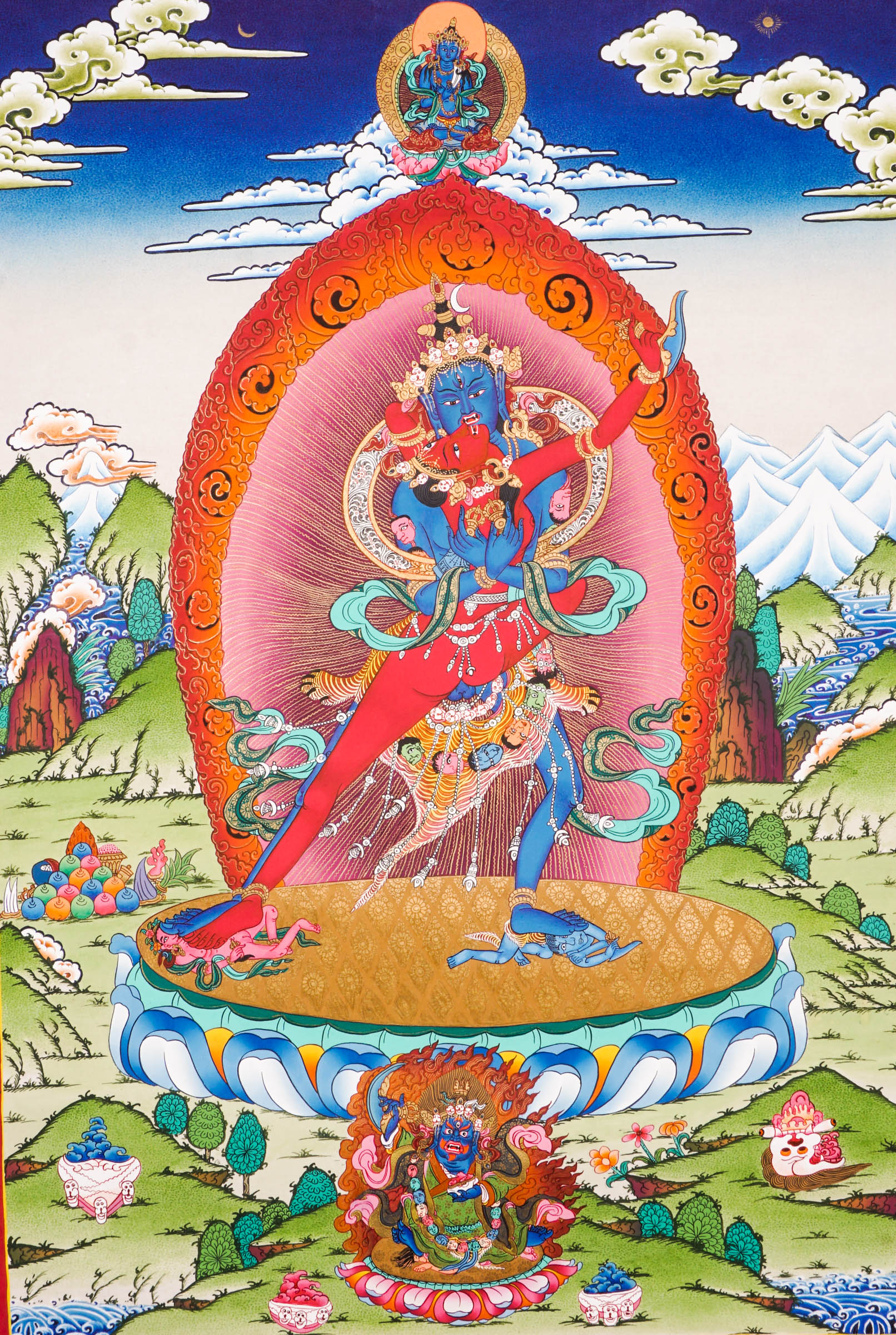  Chakrasambhara Thangka- a sacred and powerful depiction central to Vajrayana Buddhist tantric practice. 
