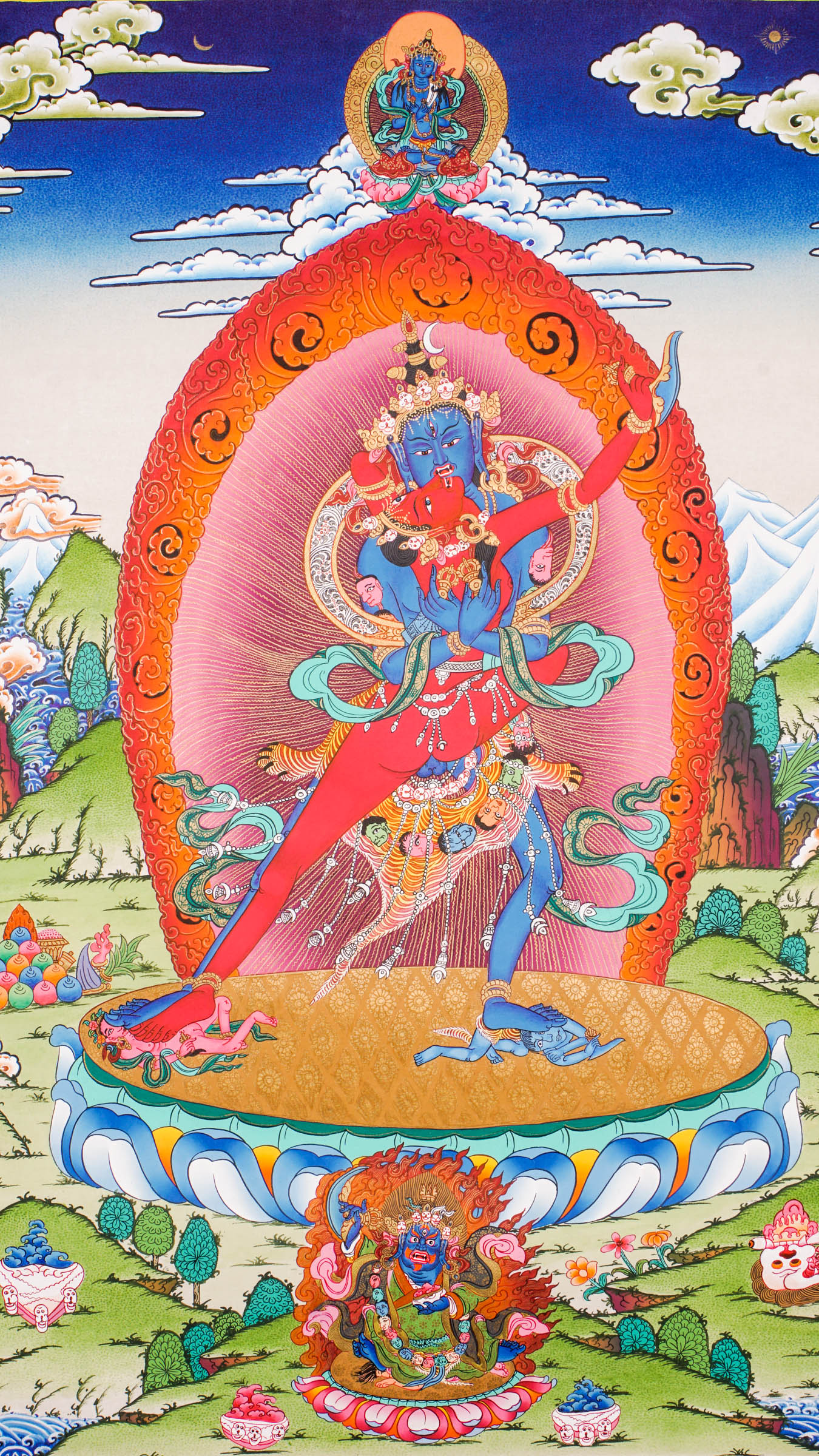  Chakrasambhara Thangka- a sacred and powerful depiction central to Vajrayana Buddhist tantric practice. 