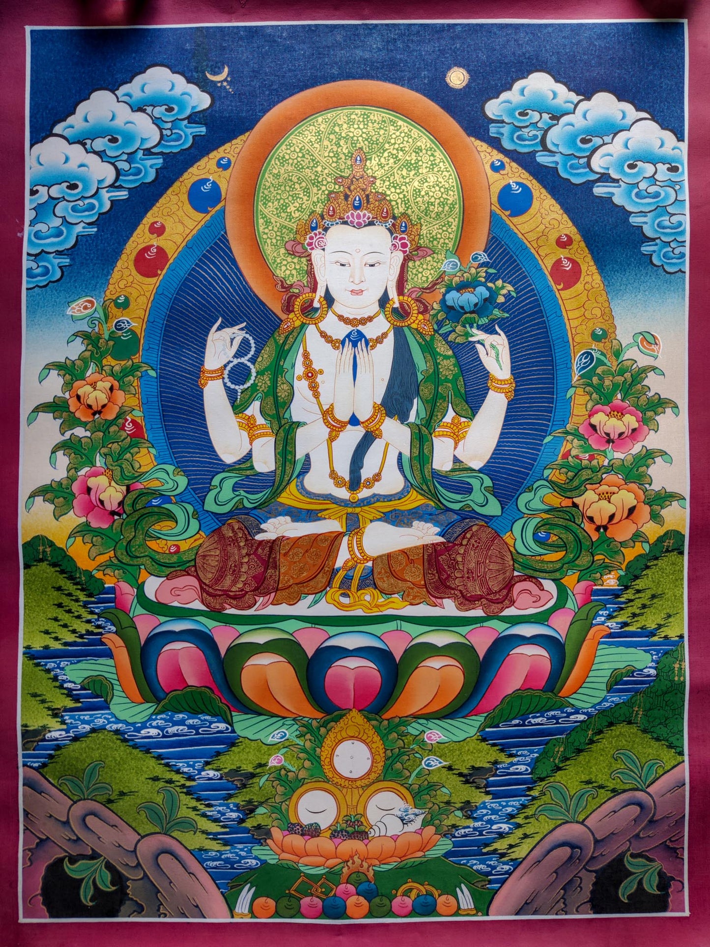 Chengresi Thangka Painting