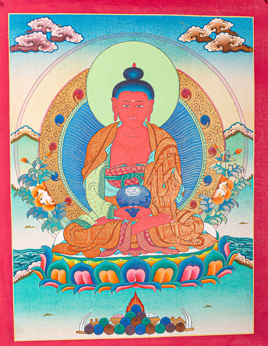 Explore Amitabha Buddha Thangka Painting for longevity and spiritual practices from Premium Thangka Store.