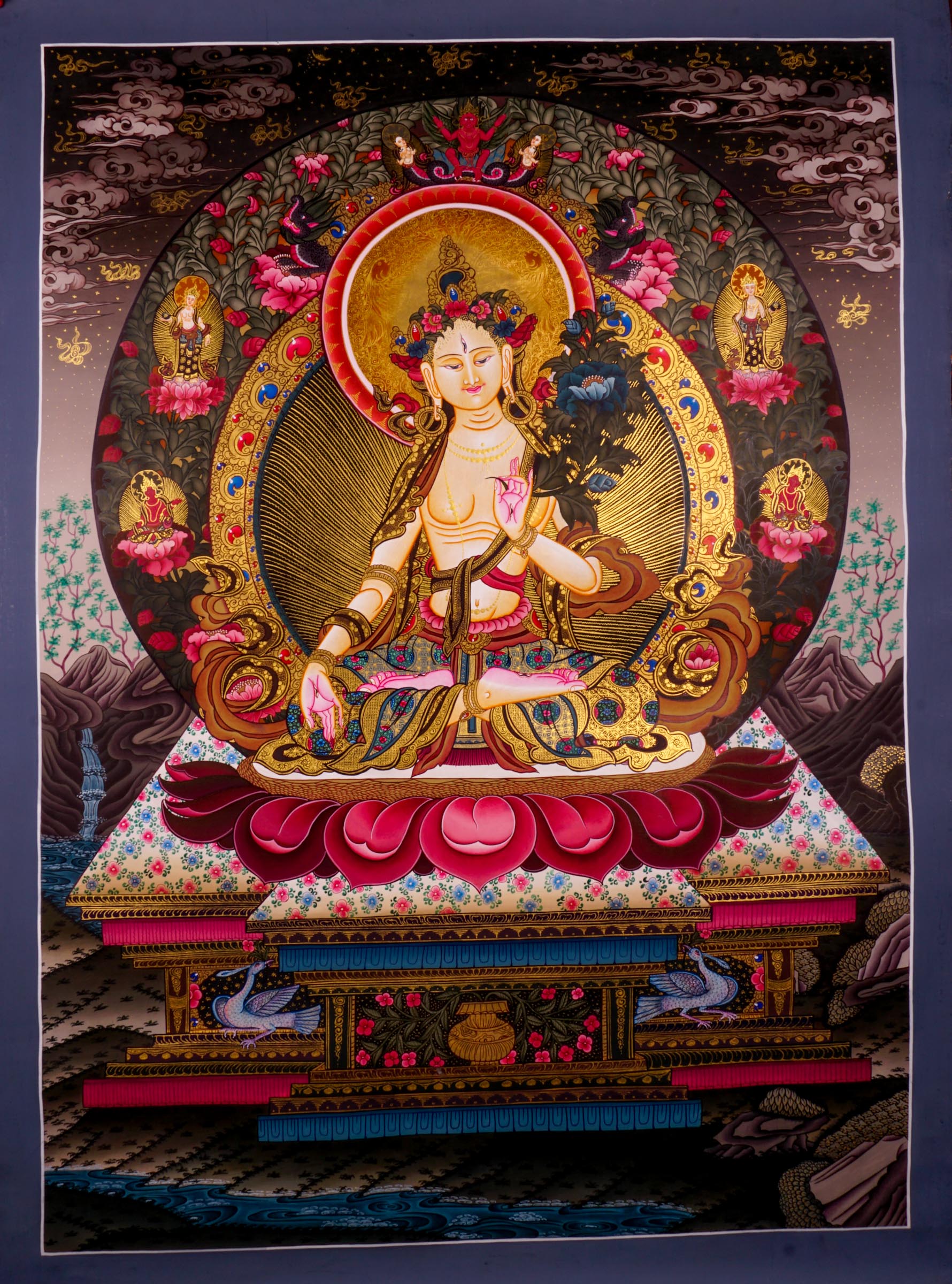 White Tara, a symbol of peace and healing for interior home decor.