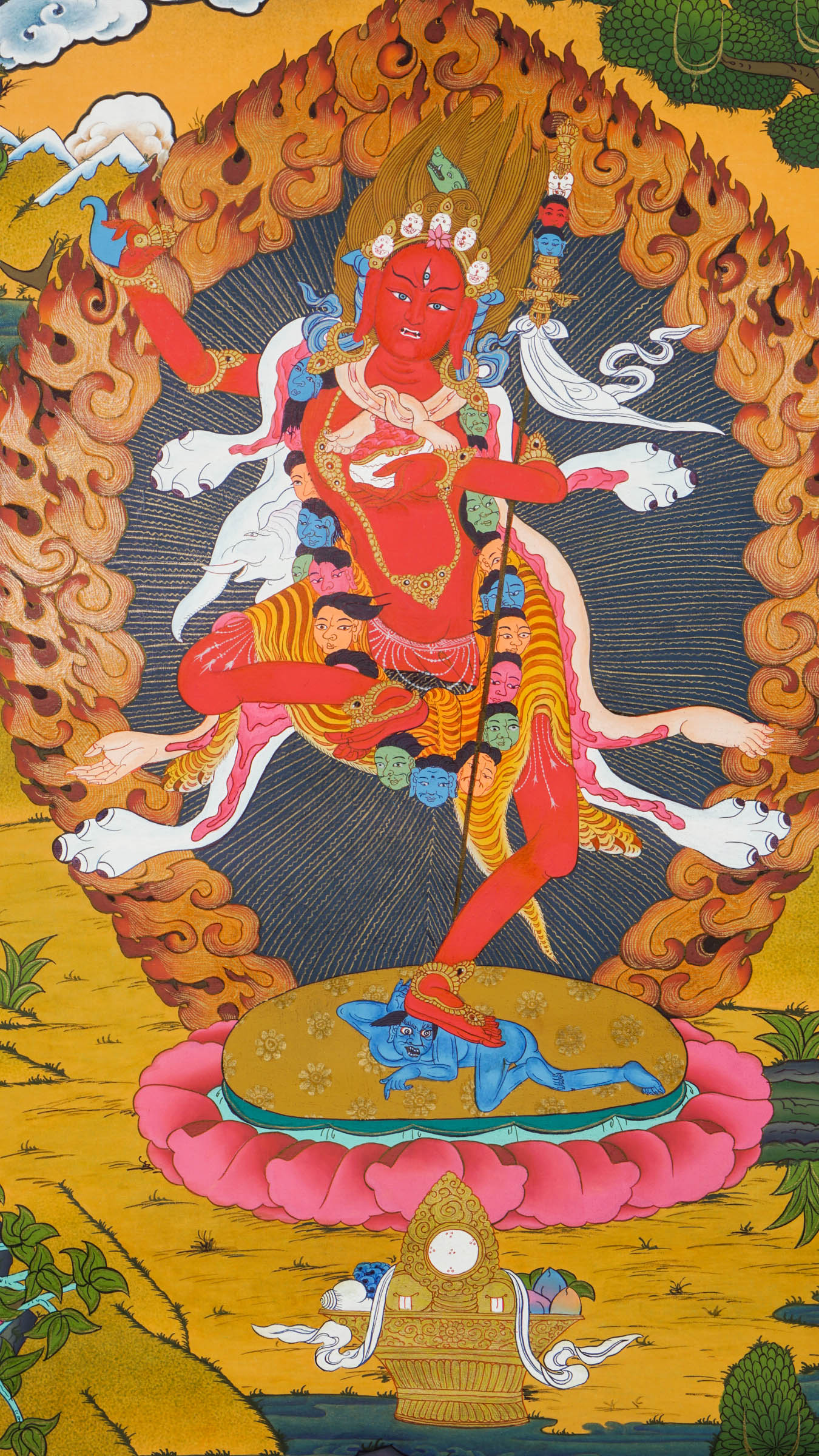 Dorje Phagmo (Vajravarahi) Tibetan Thangka Art Painting 