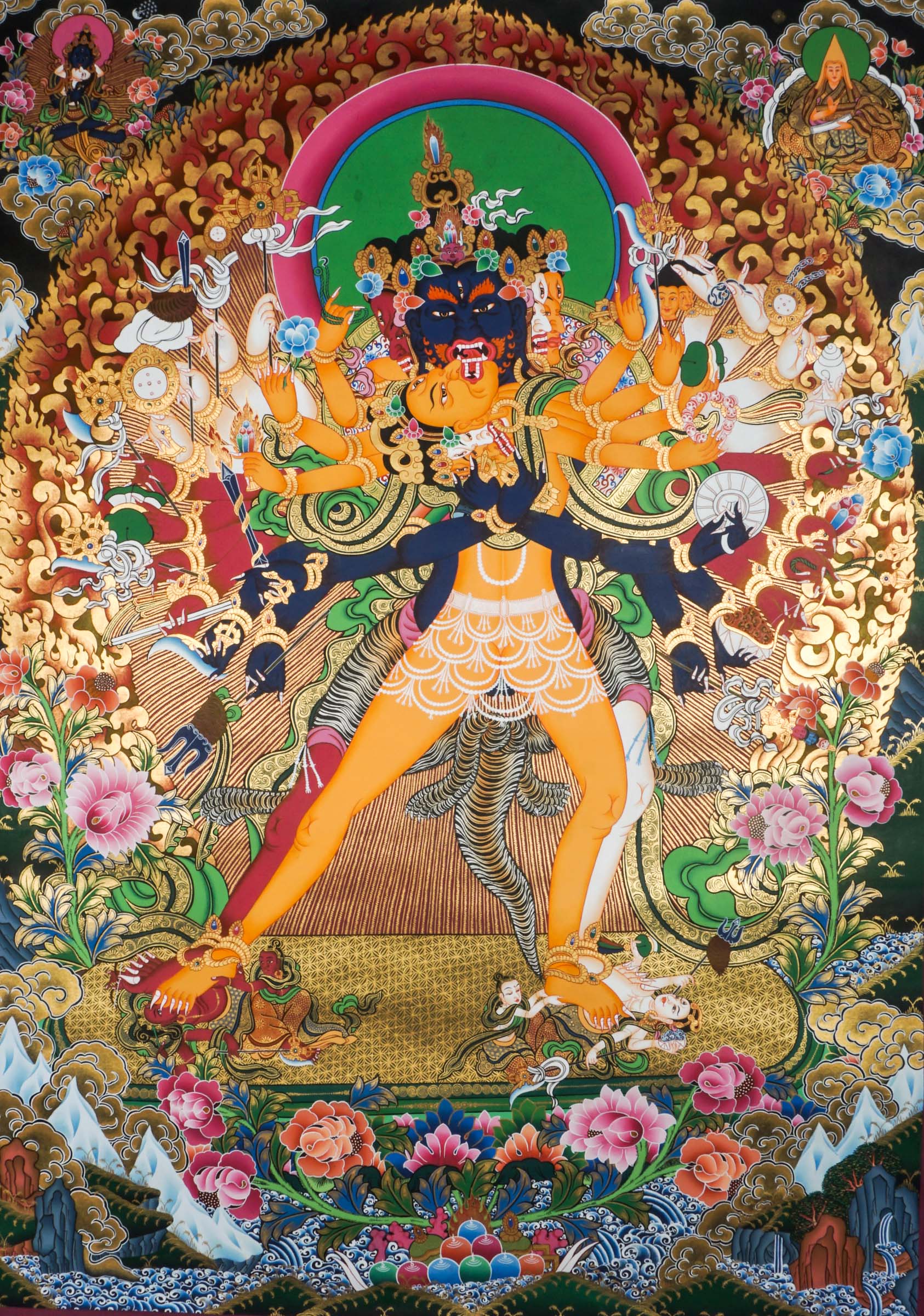 Kalachakra Shakti Thangka - a sacred art representing the vibrant feminine energy of Kalachakra.