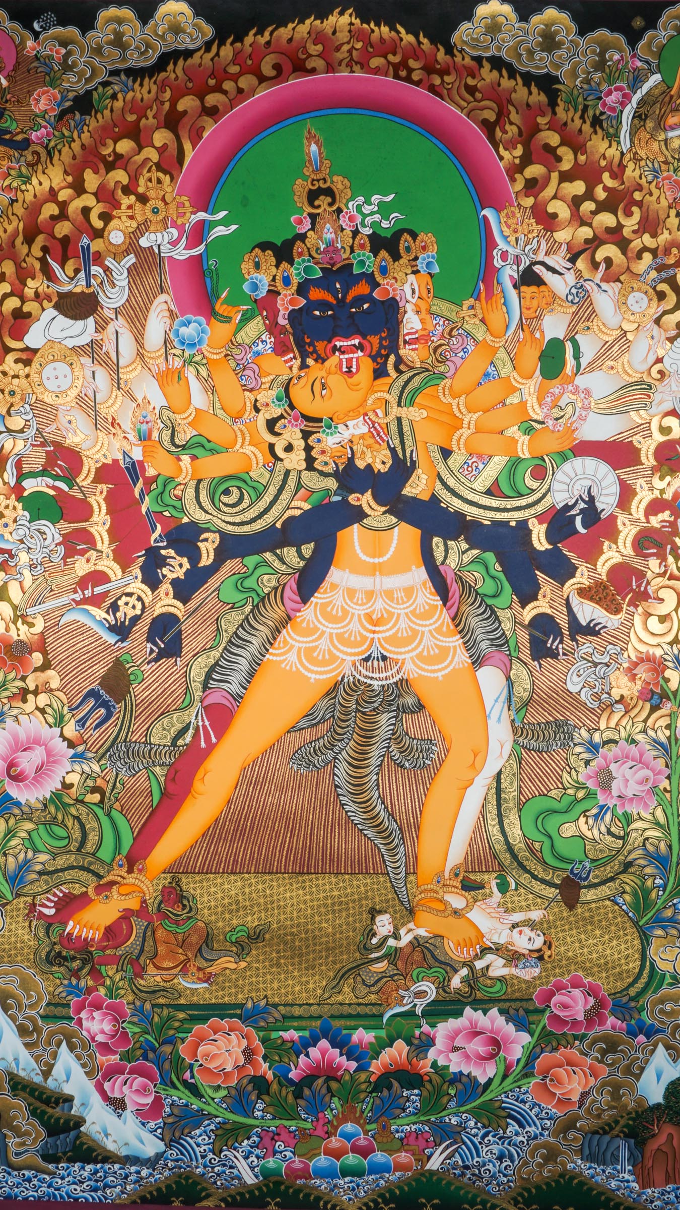 Kalachakra Shakti Thangka - a sacred art representing the vibrant feminine energy of Kalachakra.