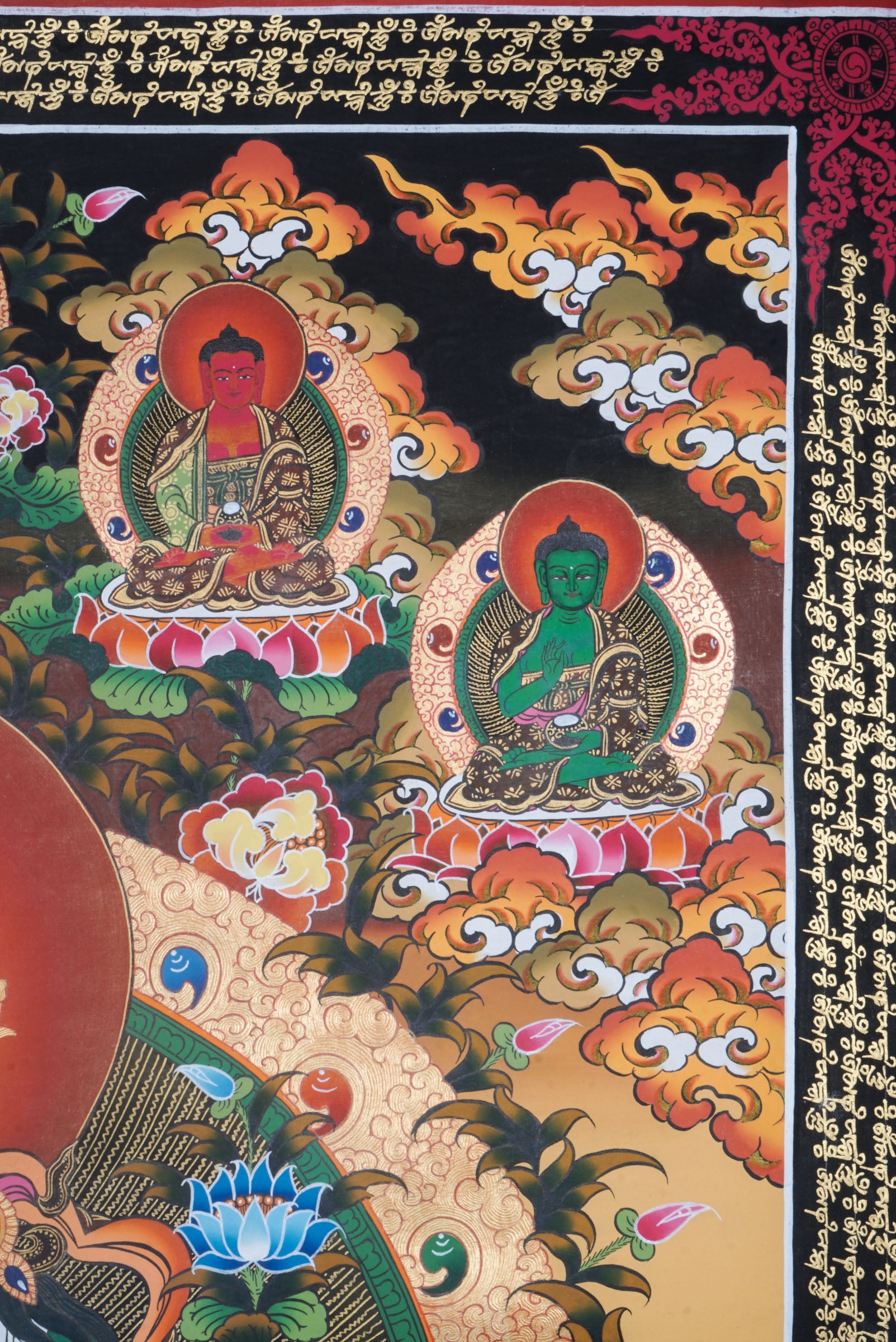 Green Tara is a well-known figure in Tibetan Buddhism, often regarded as the embodiment of compassion and quick response. Her lively green complexion represents vitality and her ability to conquer obstacles, and she is typically portrayed sitting in a calm meditative position, prepared to take action.