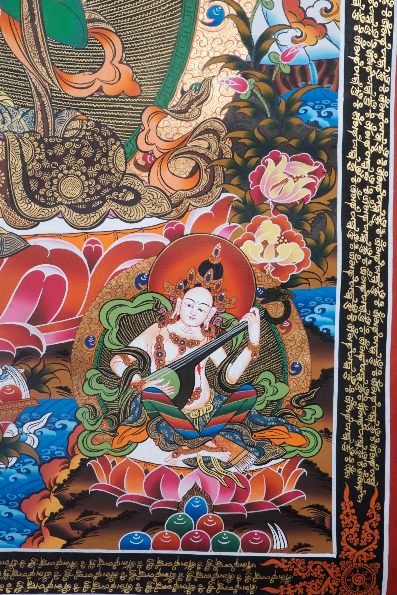 Green Tara is a well-known figure in Tibetan Buddhism, often regarded as the embodiment of compassion and quick response. Her lively green complexion represents vitality and her ability to conquer obstacles, and she is typically portrayed sitting in a calm meditative position, prepared to take action.
