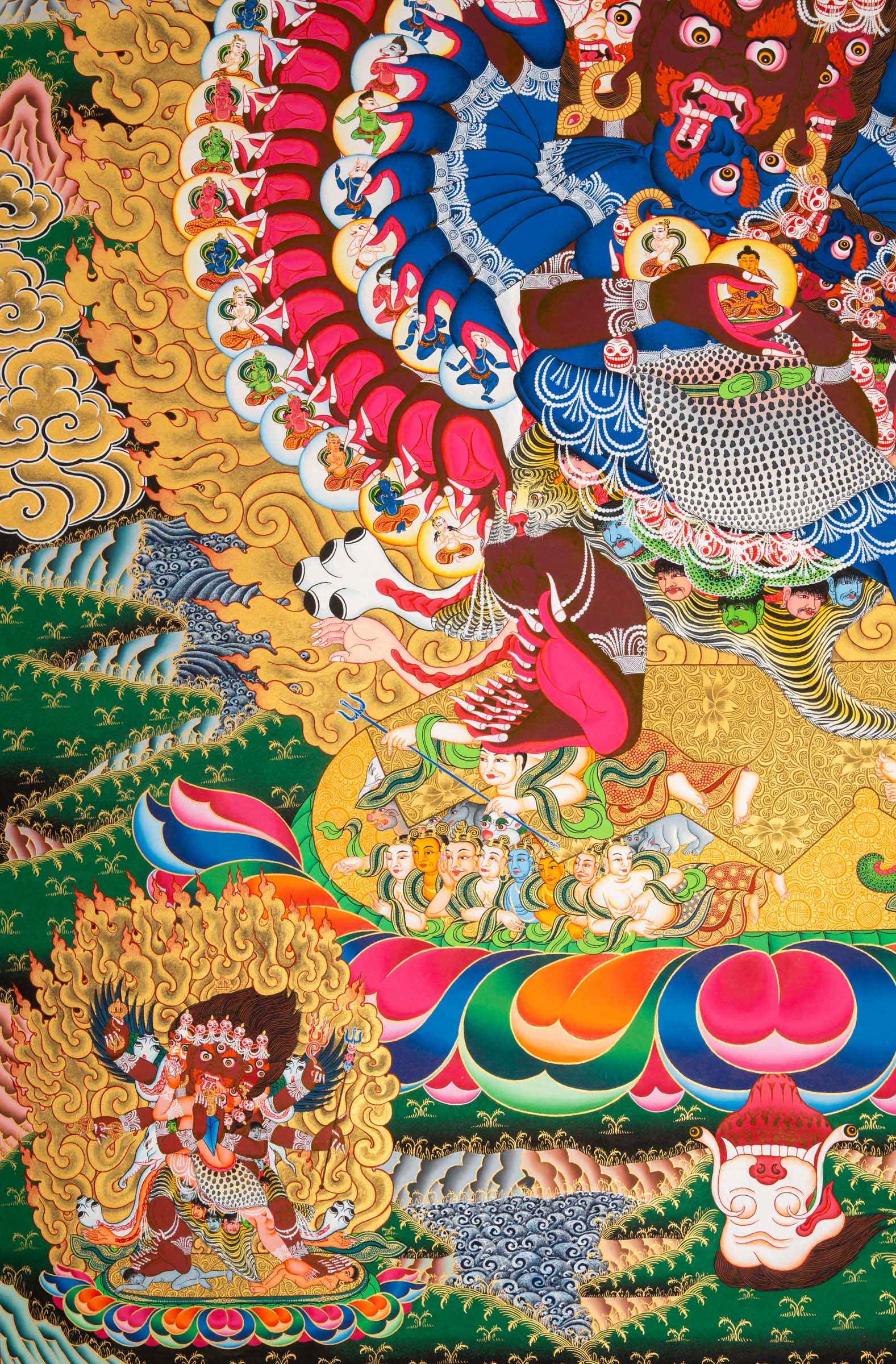 The Heruka Thangka - a sacred Tibetan Buddhist painting.