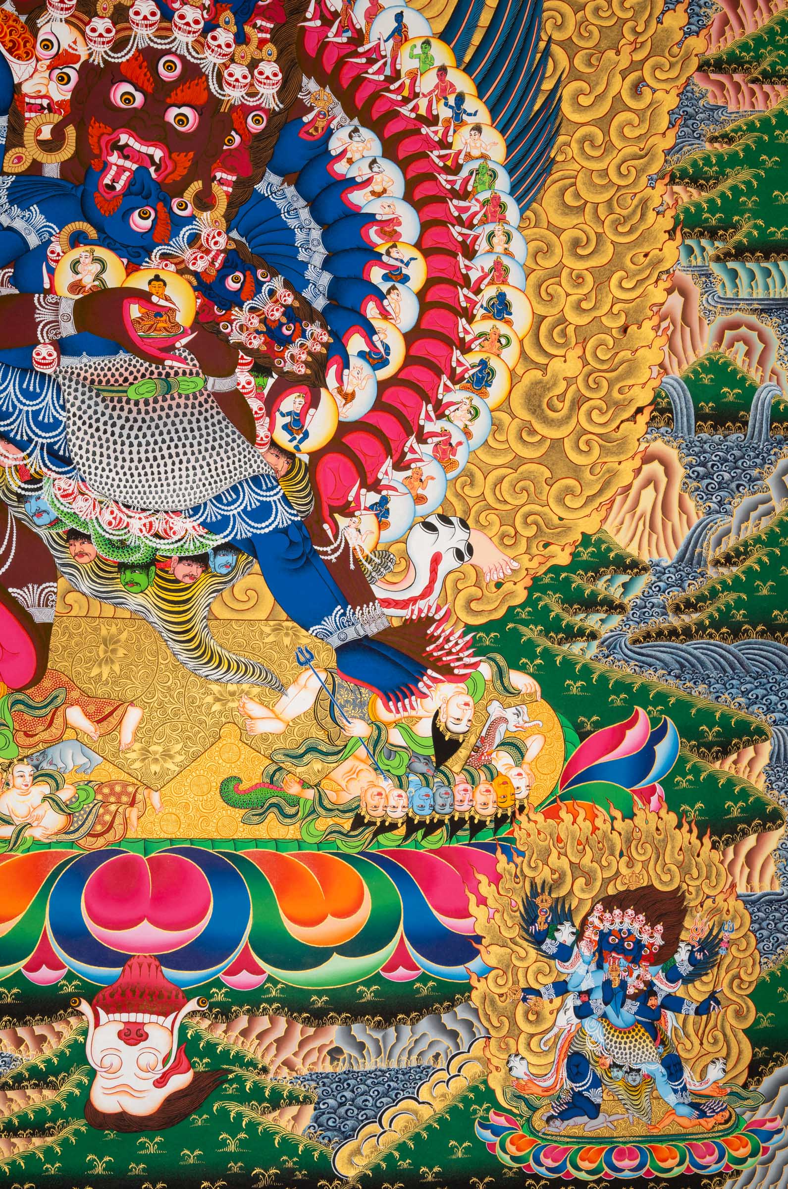 The Heruka Thangka - a sacred Tibetan Buddhist painting.