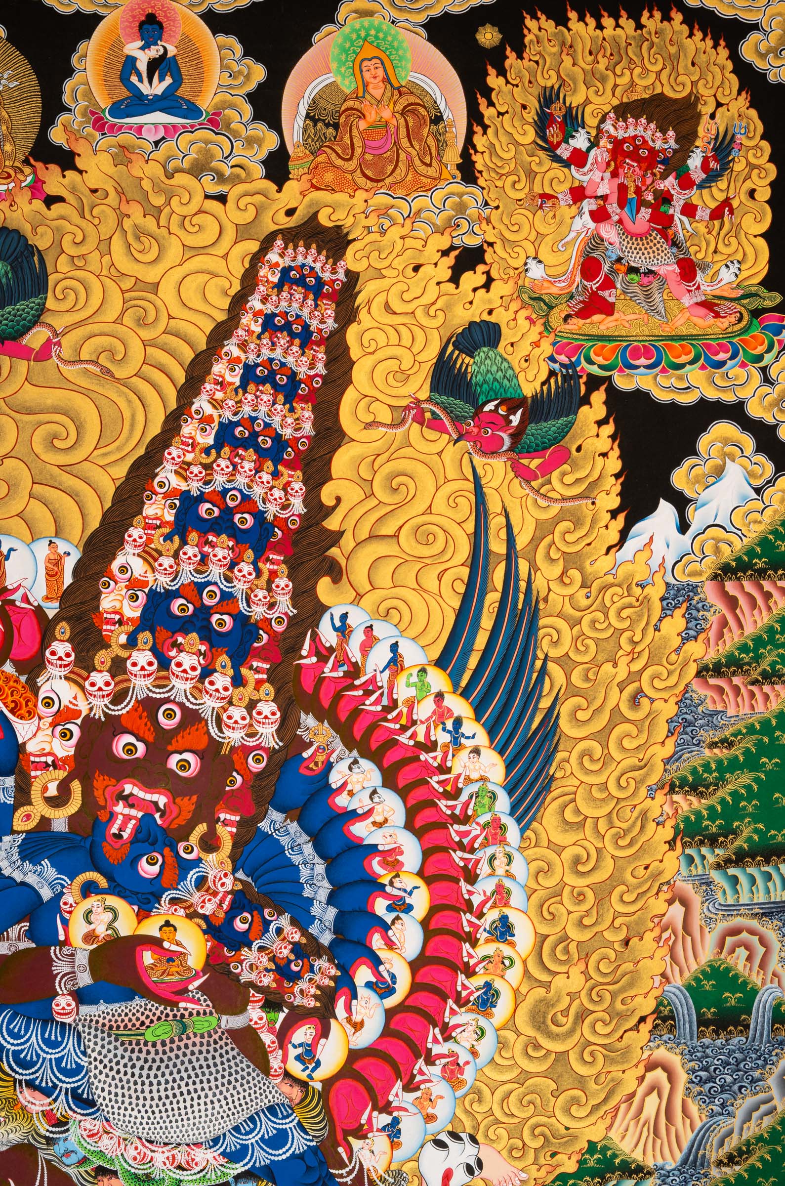 The Heruka Thangka - a sacred Tibetan Buddhist painting.