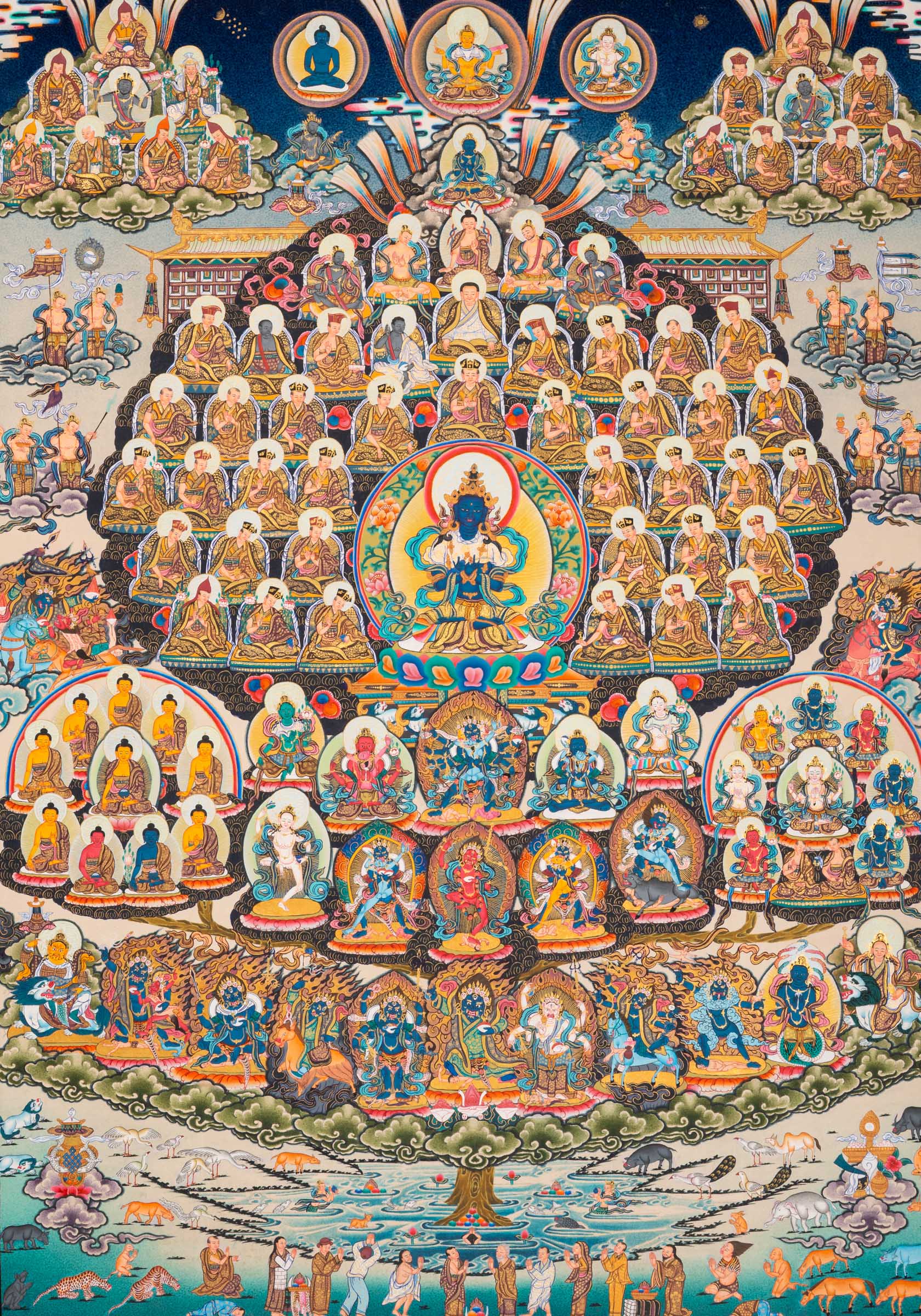The Kagyu Choskin  Vajradhara Thangka - a revered hand-painted artwork