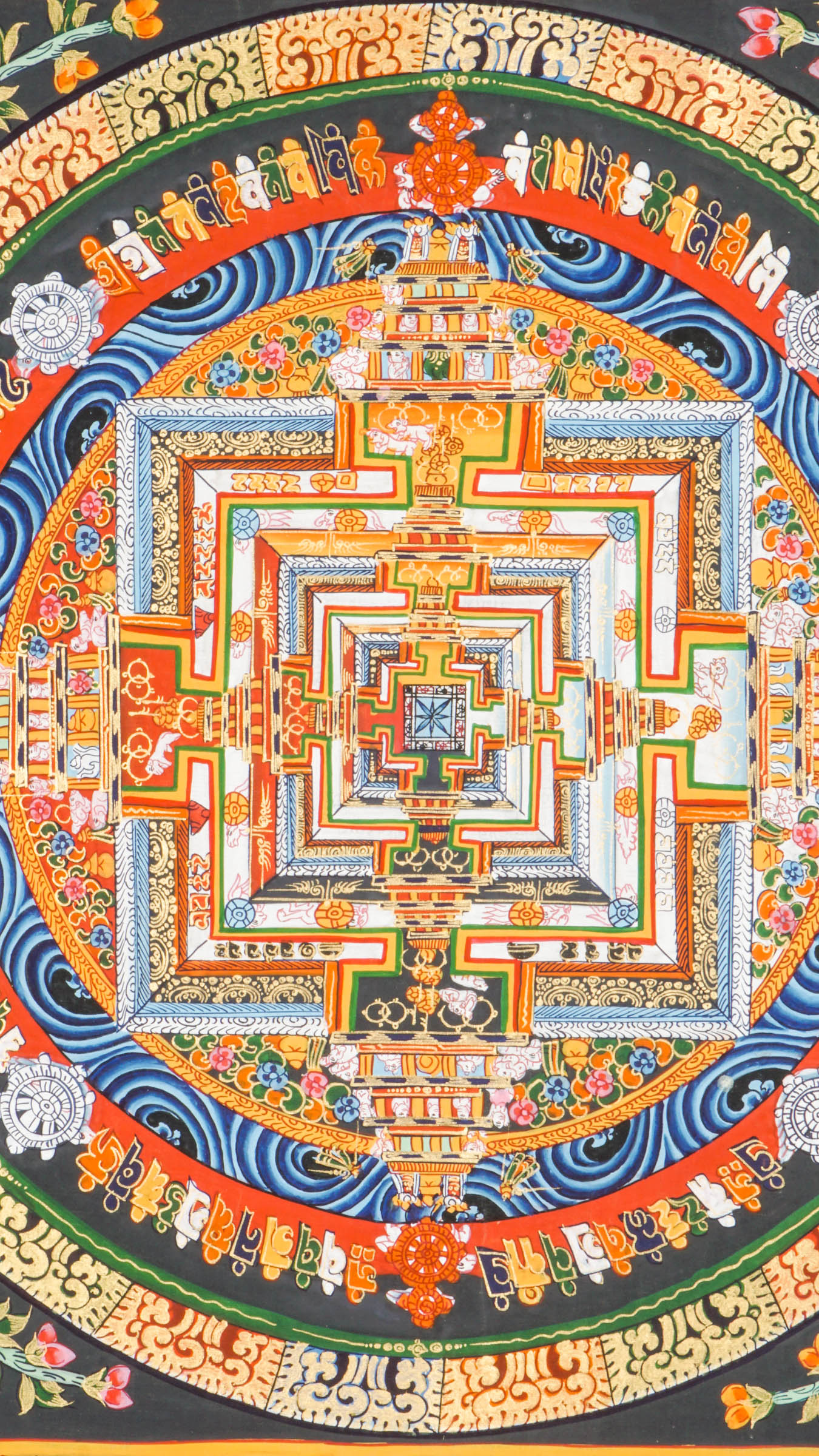 Kalachakra Mandala Thangka is a genuine Tibetan Buddhist painting symbolizing time, space, and enlightenment. Perfect for meditation, mindfulness, and sacred decor.
