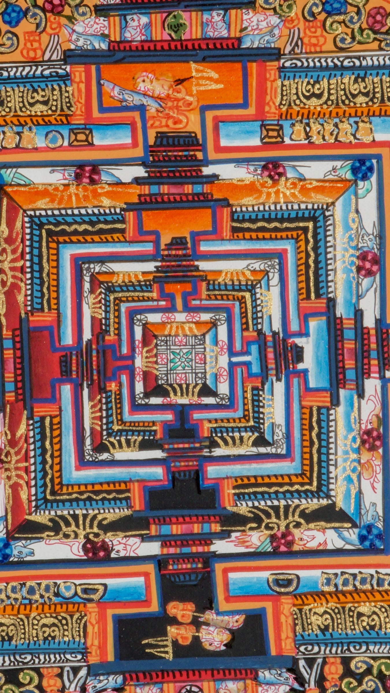Kalachakra Mandala Thangka is a powerful symbol of time, wisdom, and enlightenment in Tibetan Buddhism, hand-painted with natural pigments to enhance meditation and spiritual focus. This sacred artwork brings harmony, clarity, and deep connection to the Kalachakra teachings in any home or altar space. 