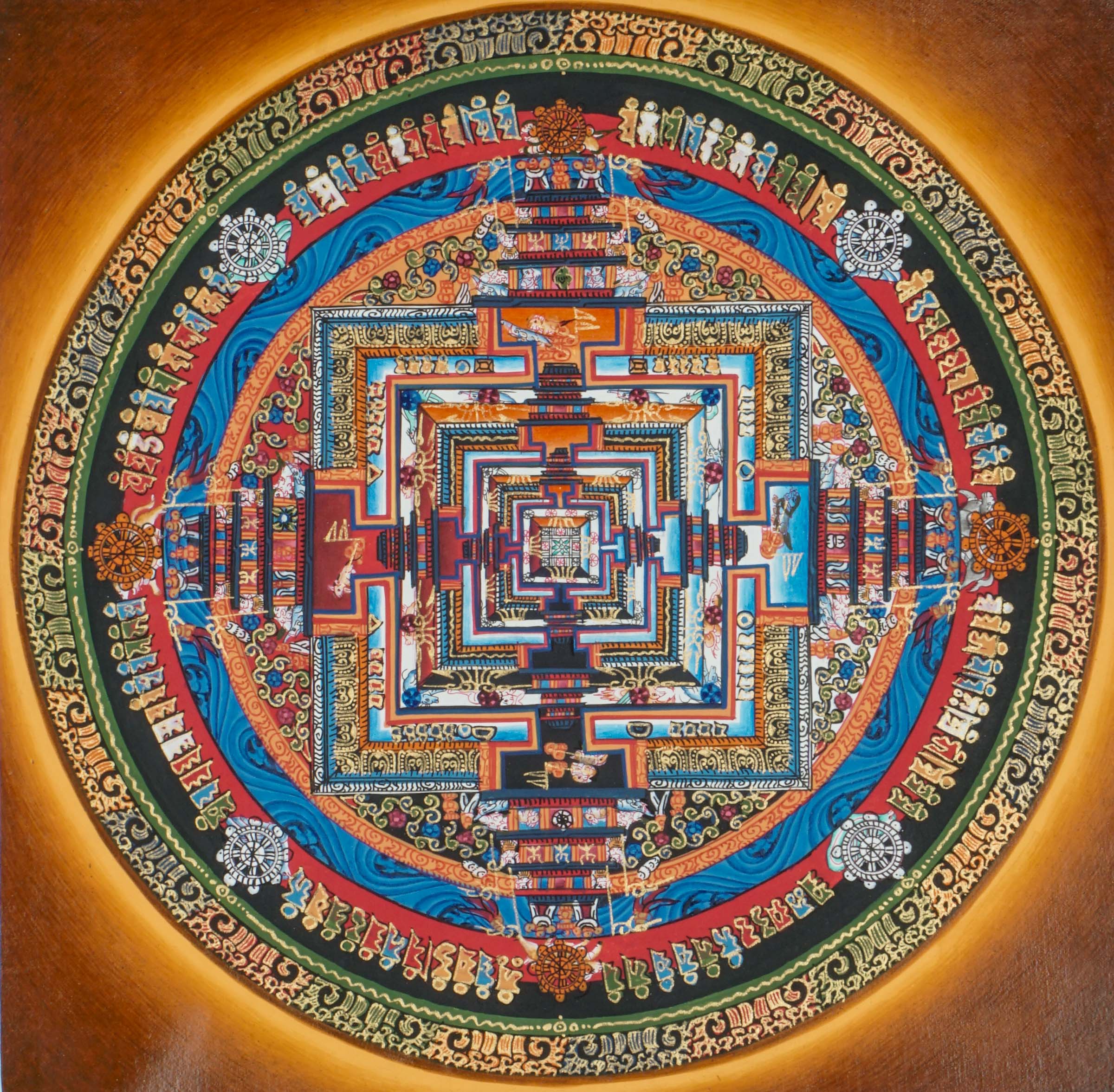 Kalachakra Mandala Thangka is a powerful symbol of time, wisdom, and enlightenment in Tibetan Buddhism, hand-painted with natural pigments to enhance meditation and spiritual focus. This sacred artwork brings harmony, clarity, and deep connection to the Kalachakra teachings in any home or altar space.