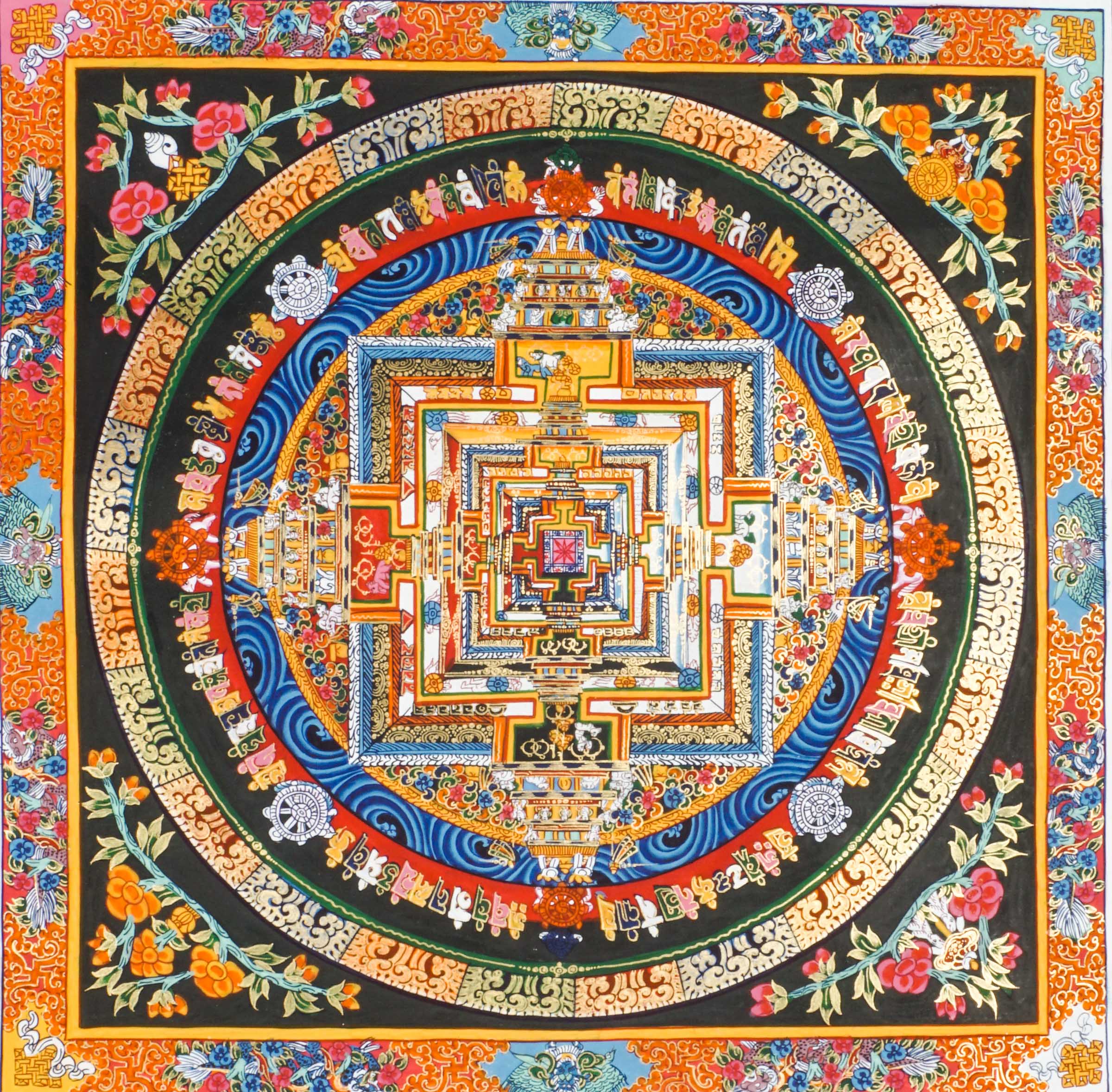 The Kalachakra Mandala Thangka represents the Wheel of Time and embodies the profound teachings of Tibetan Buddhism, including cosmology, meditation, and inner transformation. Hand-painted by skilled artisans, this sacred artwork enhances mindfulness and brings harmony, clarity, and spiritual focus.