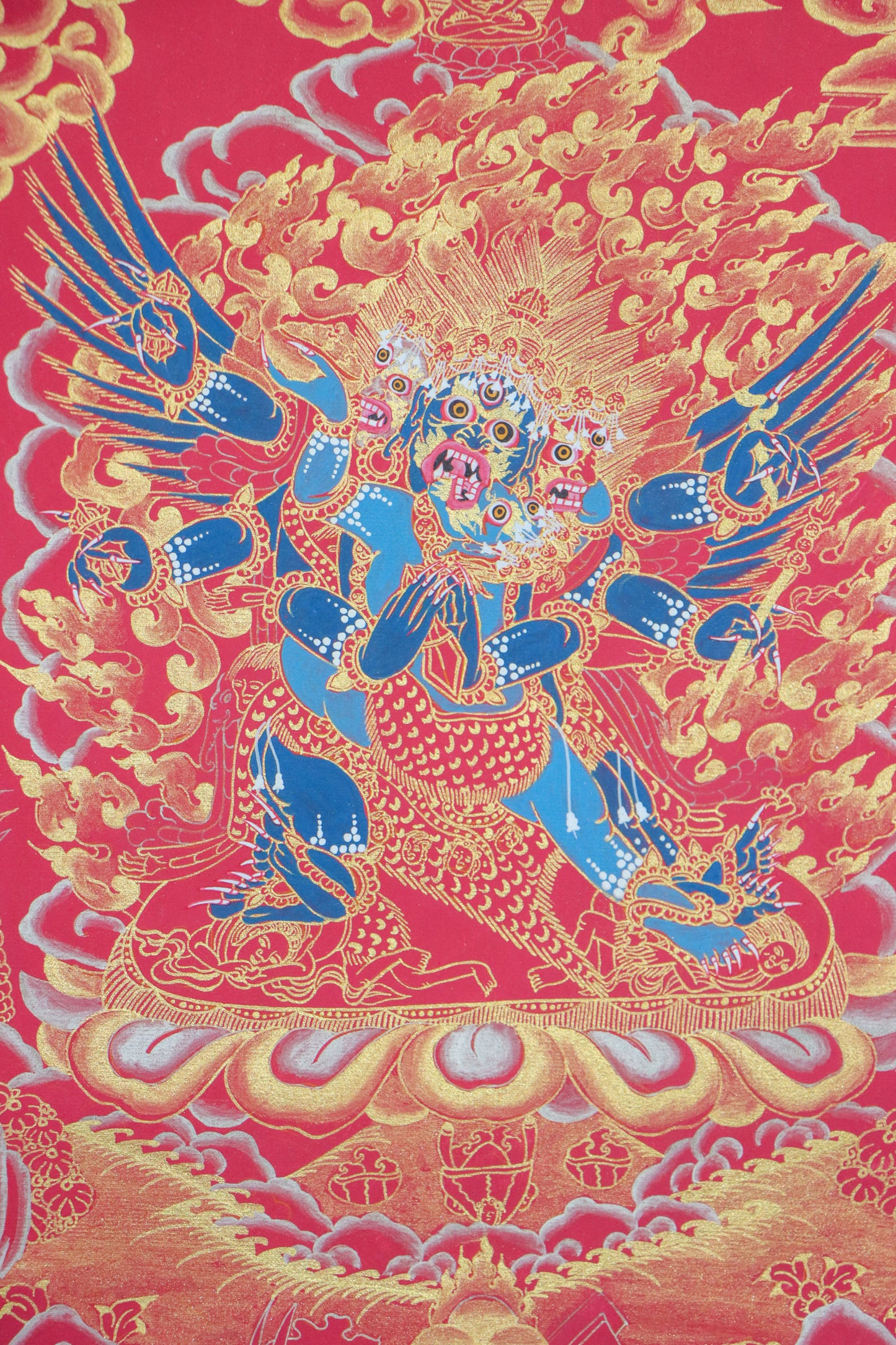 Vajrakilaya Thangka Painting for wall decor.