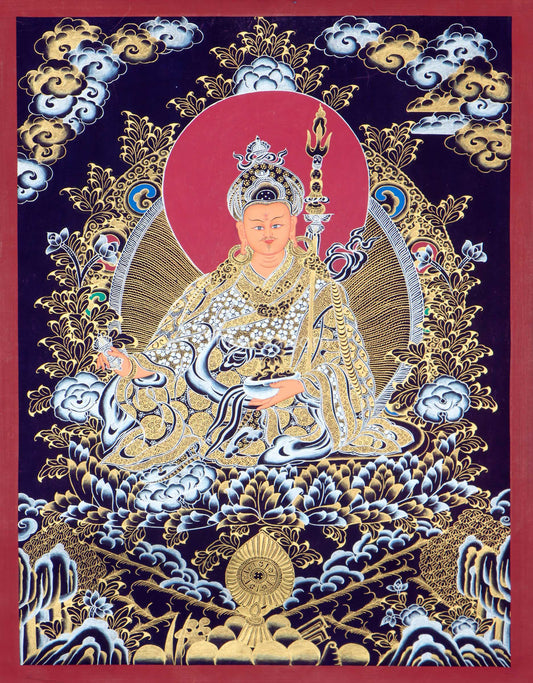 A spiritual tibetan art of Guru Padmasambhava Thangka