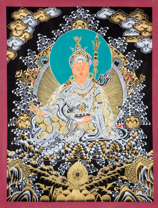 A spiritual tibetan art of Guru Padmasambhava Thangka