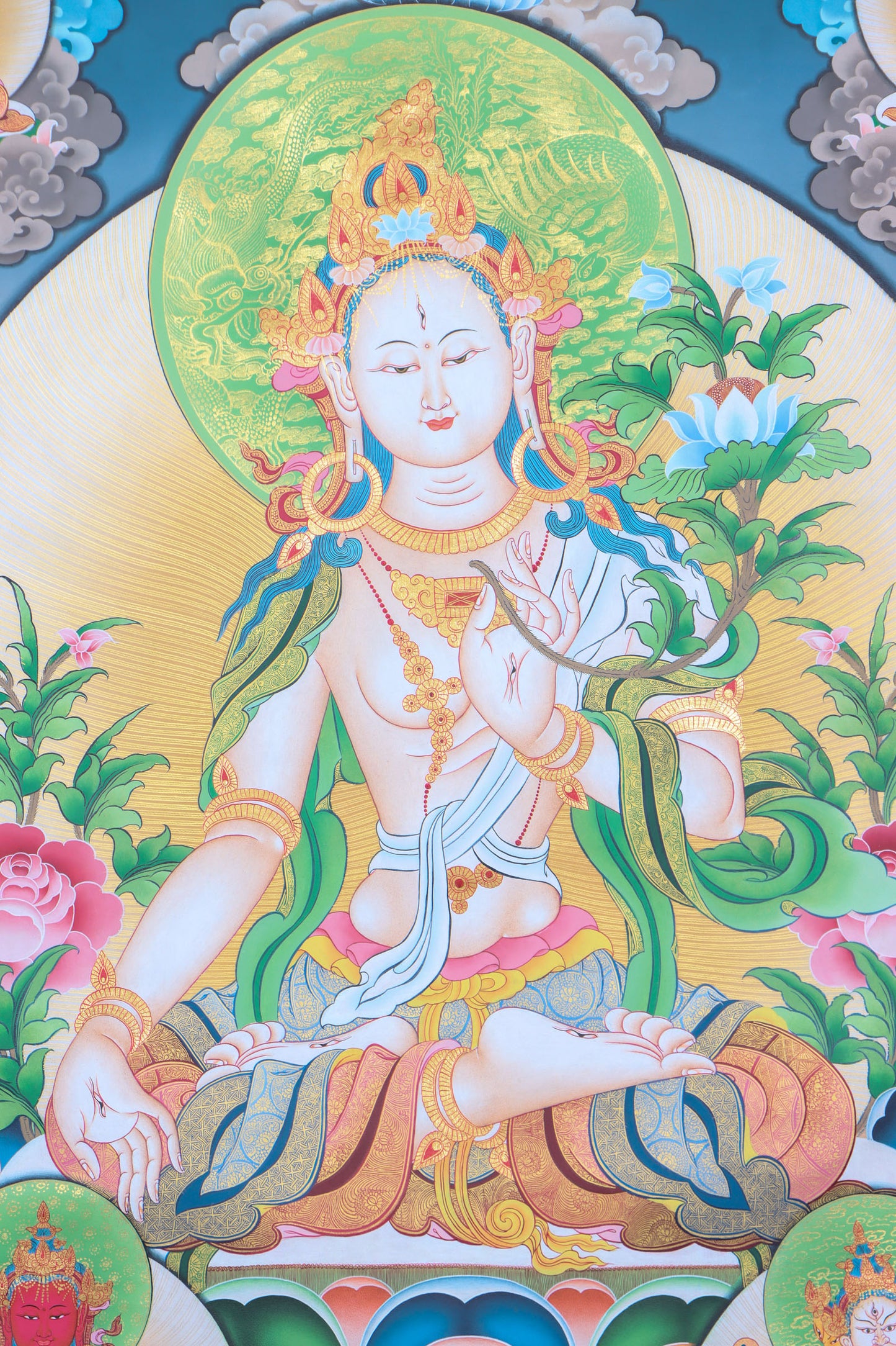 White Tara Thanka Painting